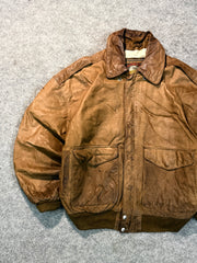 Bomber leather jacket(M/L)
