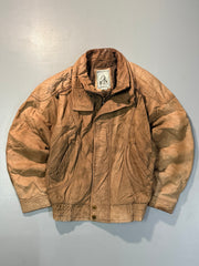 Bomber leather jacket(XS/S)