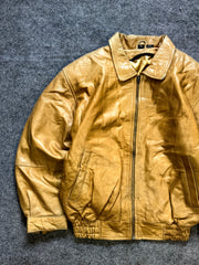 Bomber leather jacket(xs)