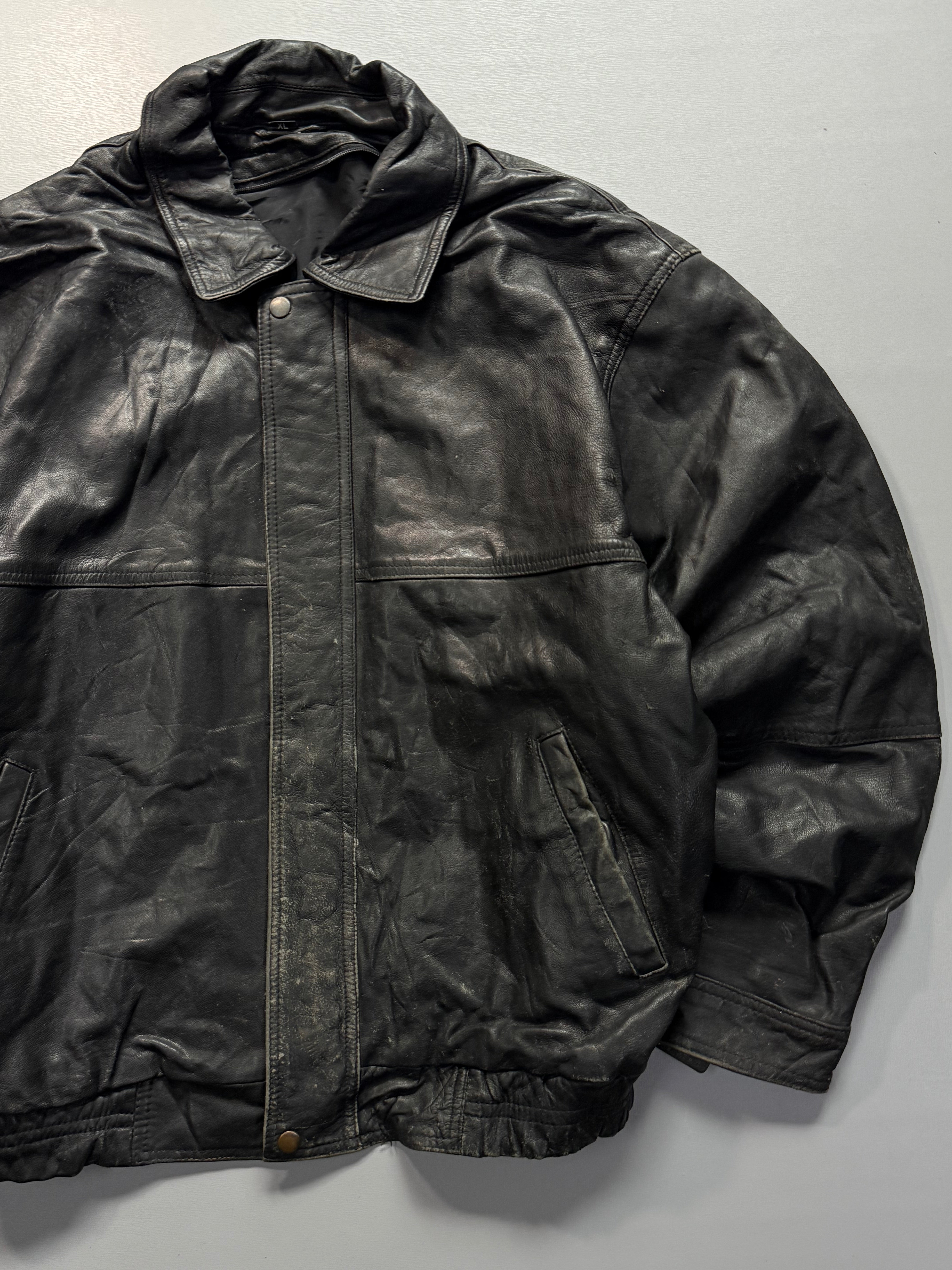 Bomber leather jacket(L/XL)
