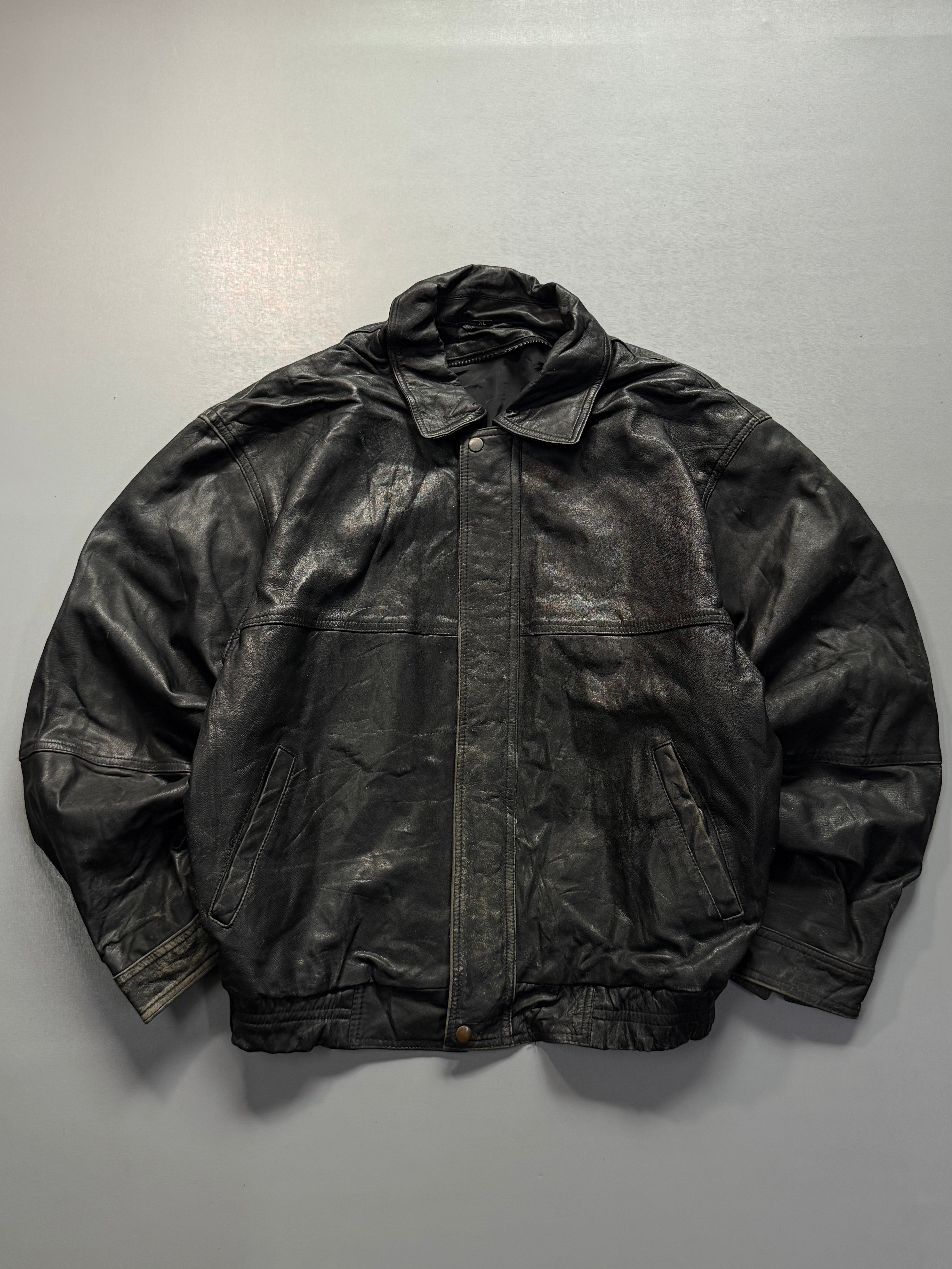 Bomber leather jacket(L/XL)