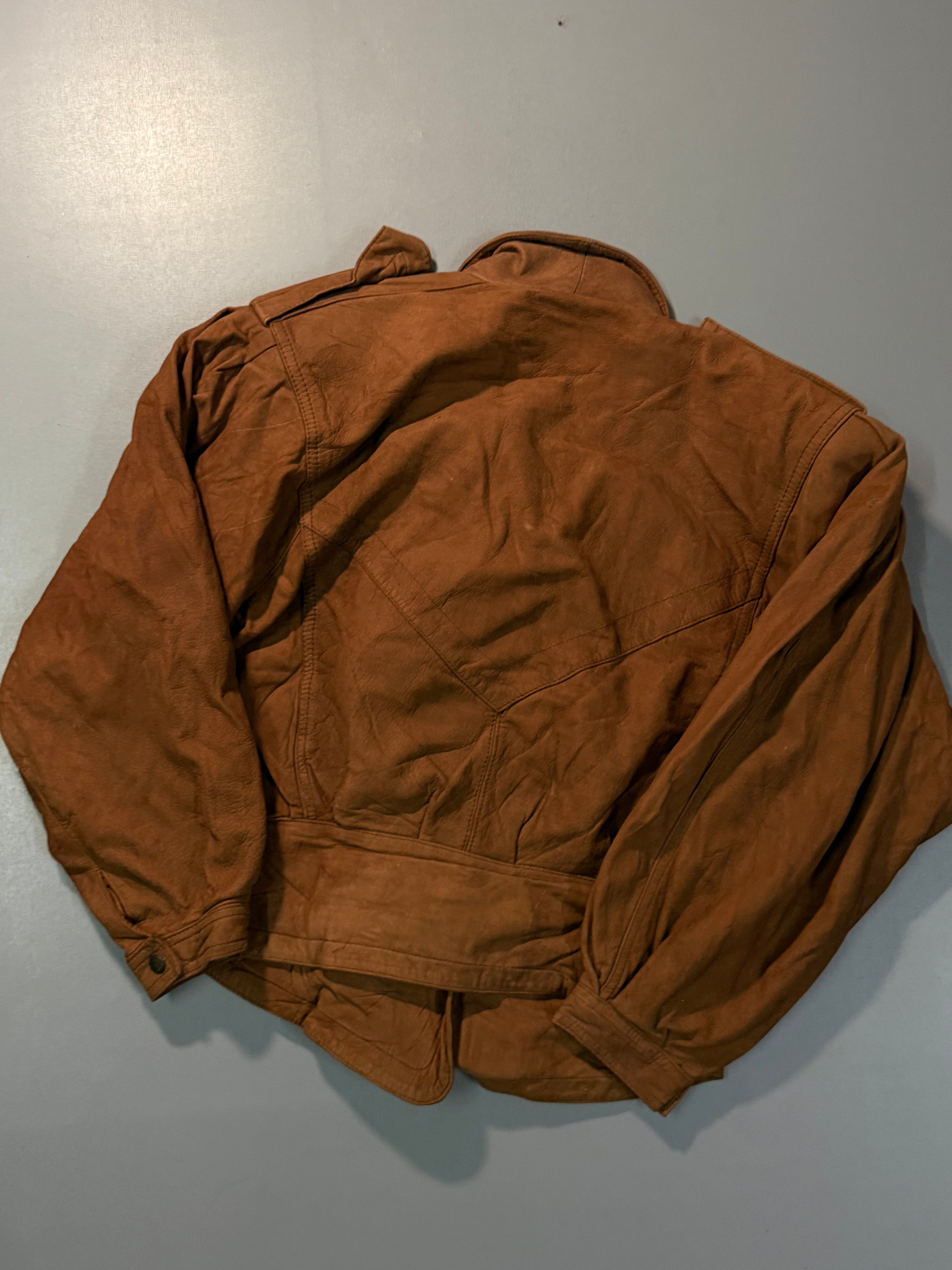 Bomber leather jacket(XS/S)