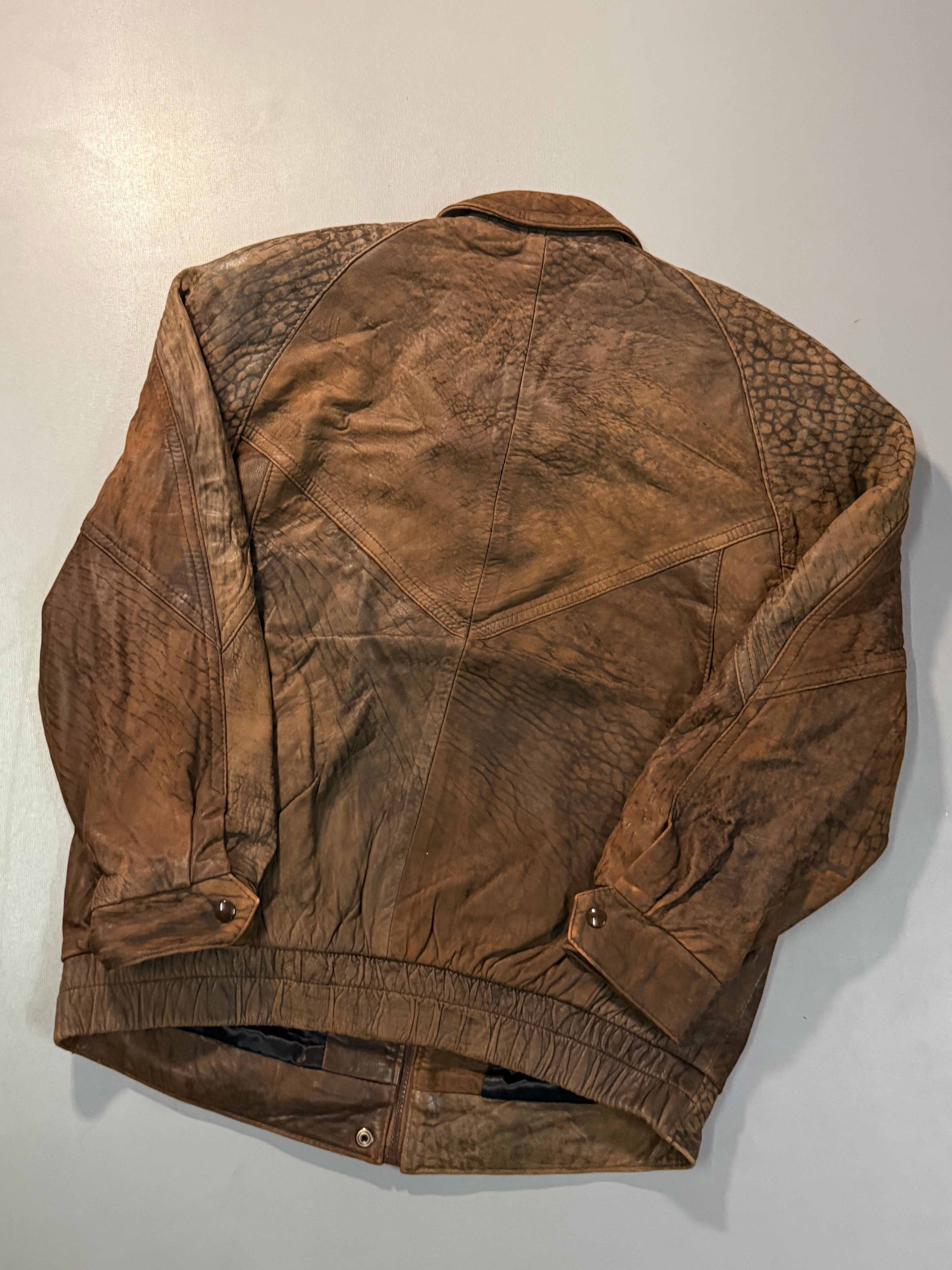 Bomber leather jacket(M/L)