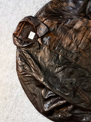 Bomber leather jacket(M/L)