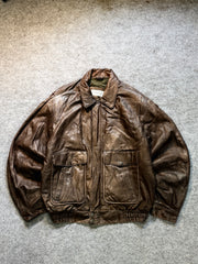 Pilot aviator bomber leather jacket (M/L/XL)
