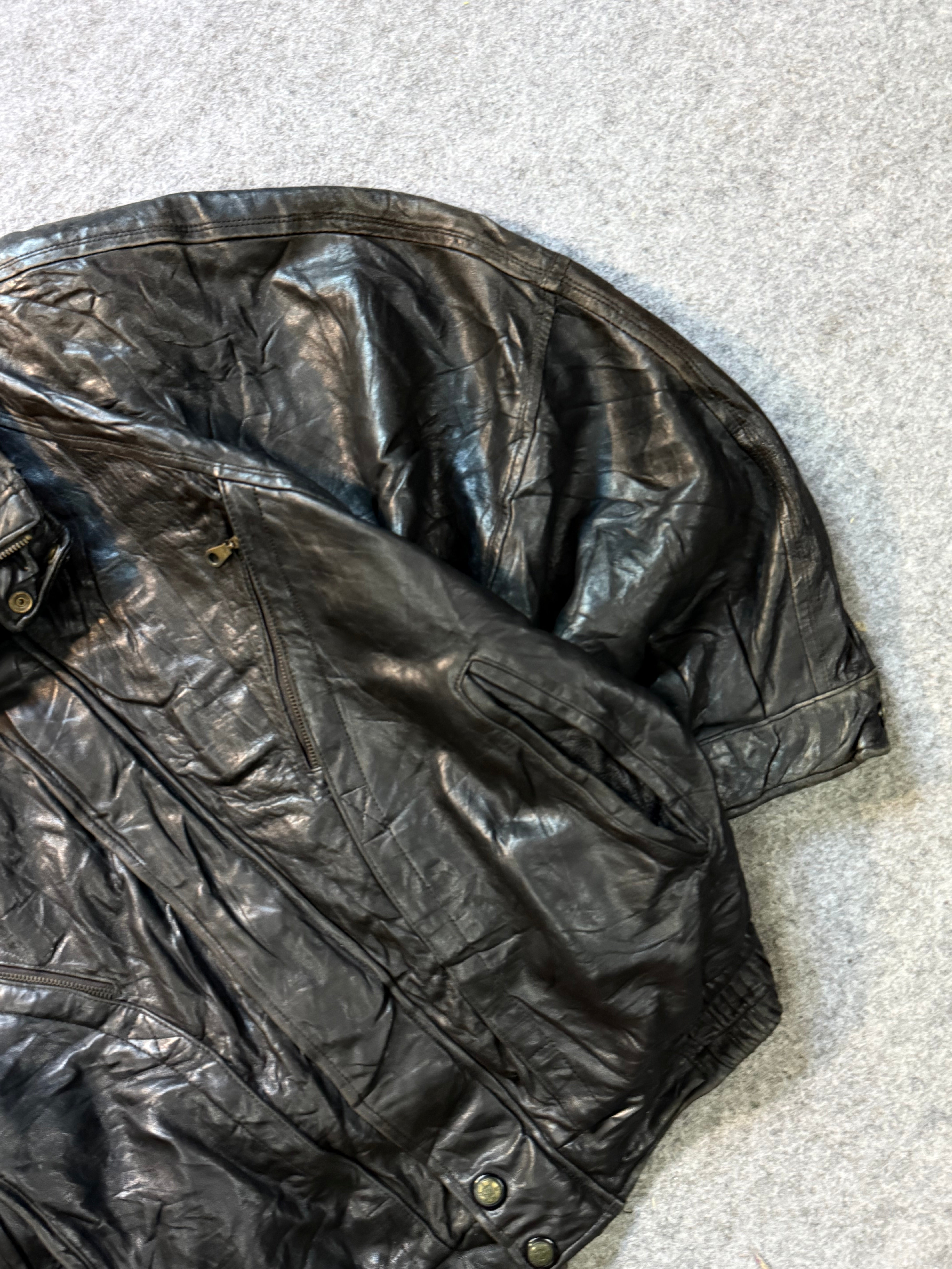 Bomber leather jacket(M/L)