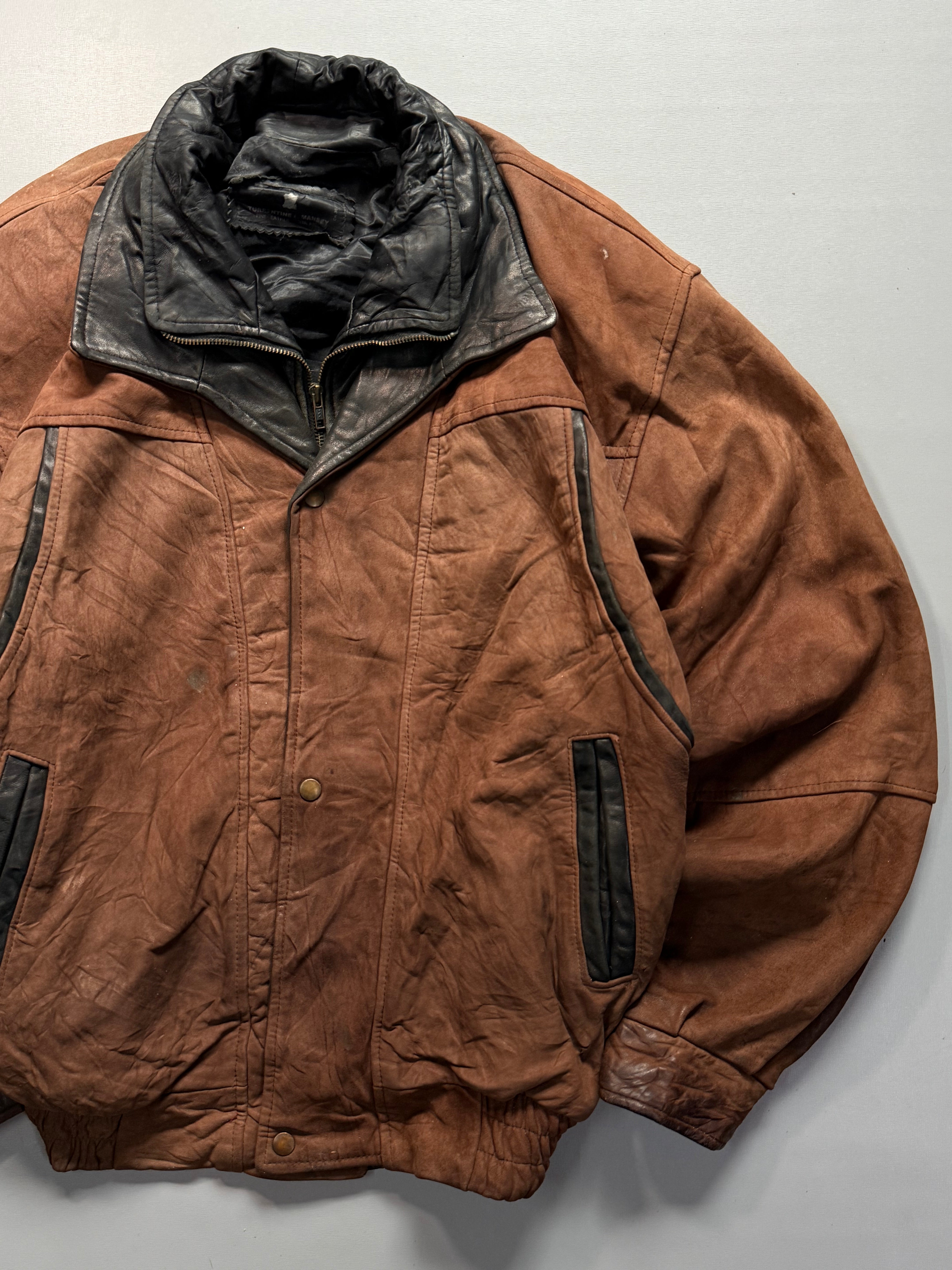 Bomber leather jacket(XL/2XL)