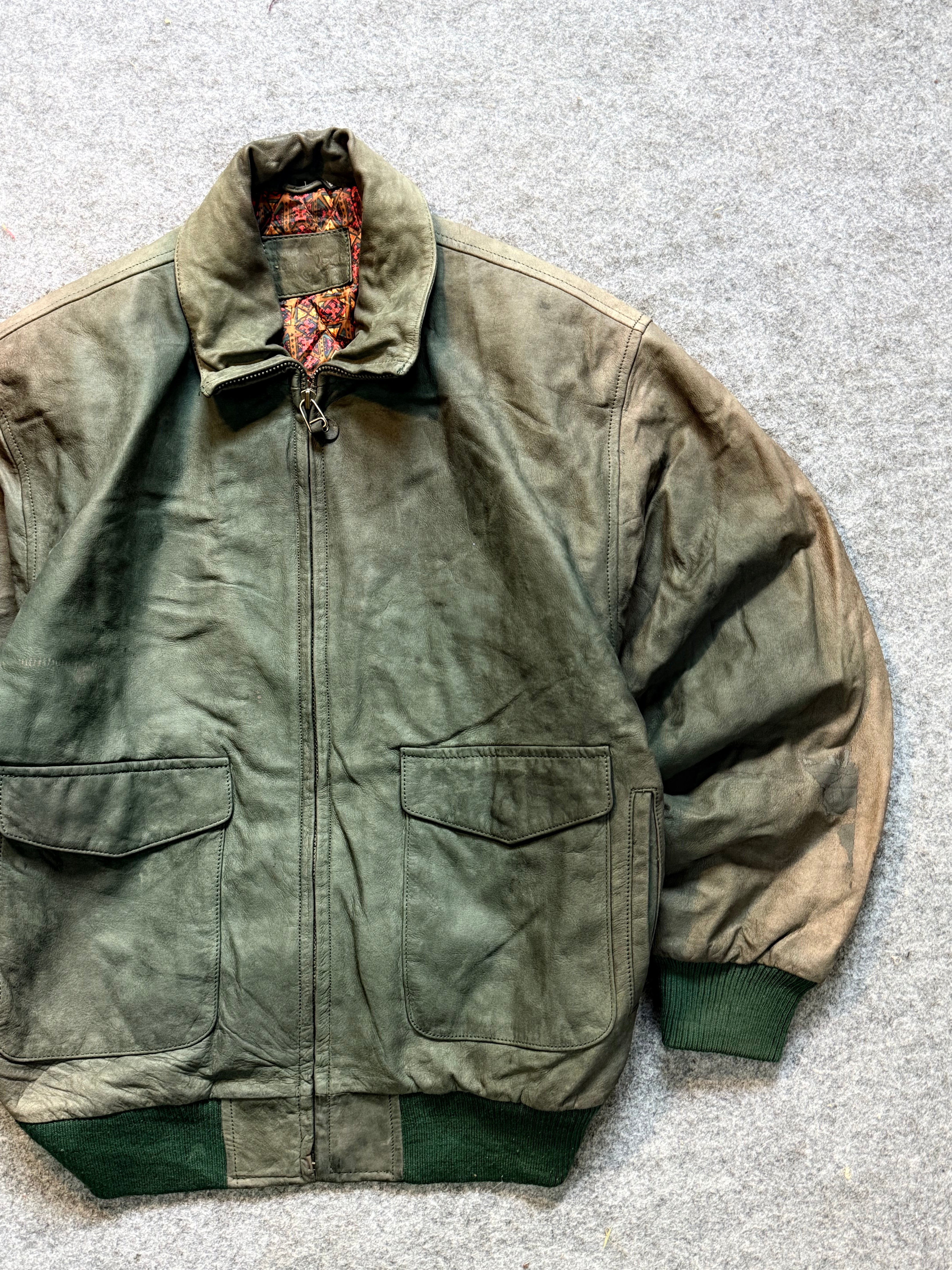 Bomber leather jacket(M/L/XL)