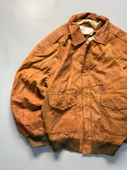 Bomber leather jacket(S/M)