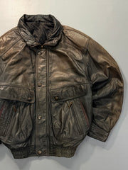 Bomber leather jacket(M/L/XL)