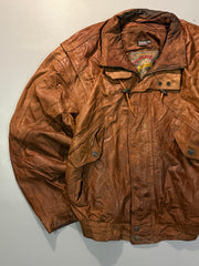 Bomber leather jacket(L/XL)