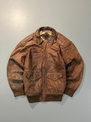 Bomber leather jacket(XS/S)