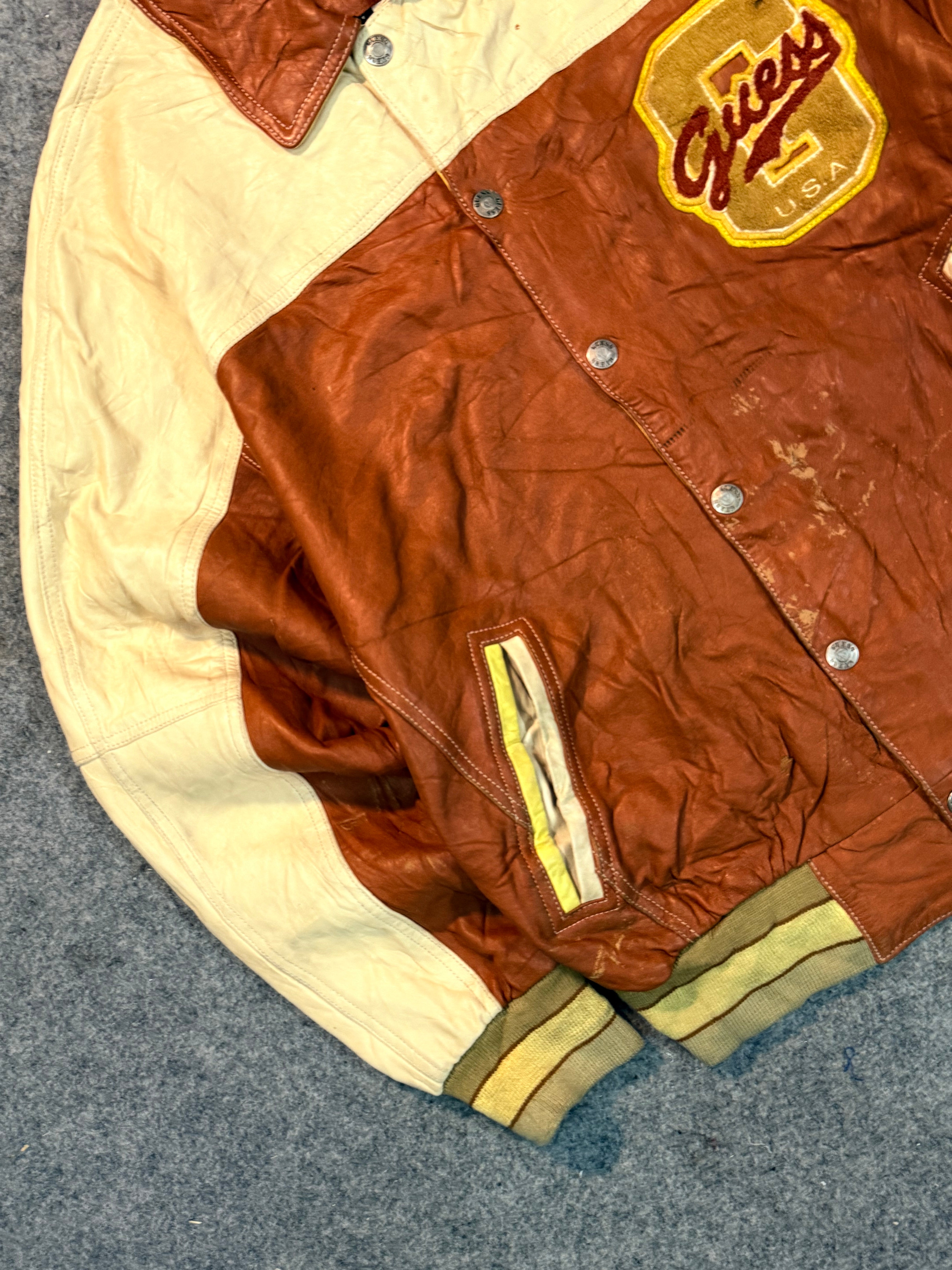 Bomber leather jacket(L/Xl)