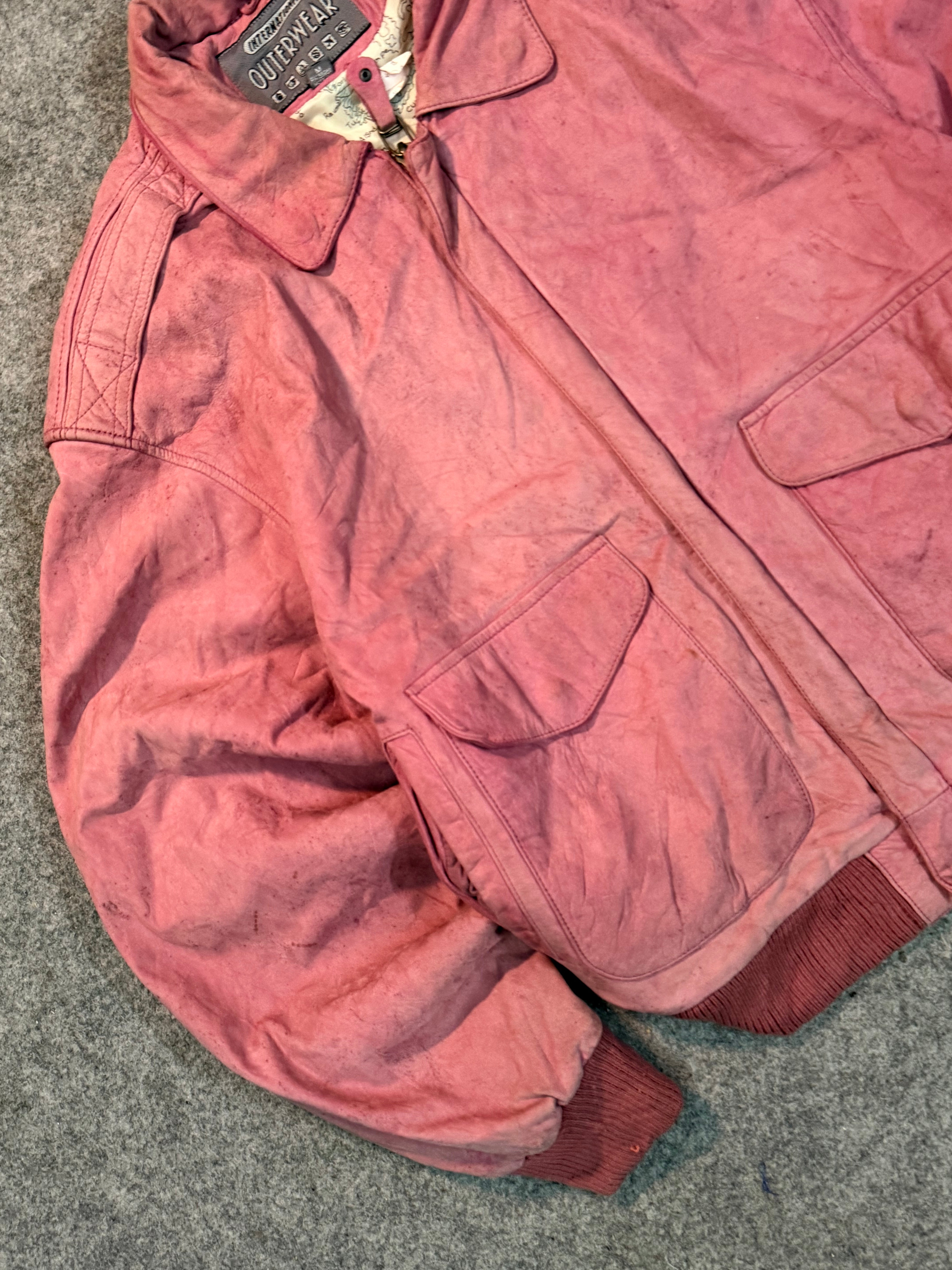 Bomber leather jacket(S/M/L)