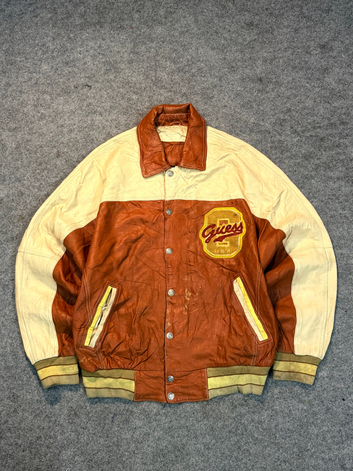Bomber leather jacket(L/Xl)