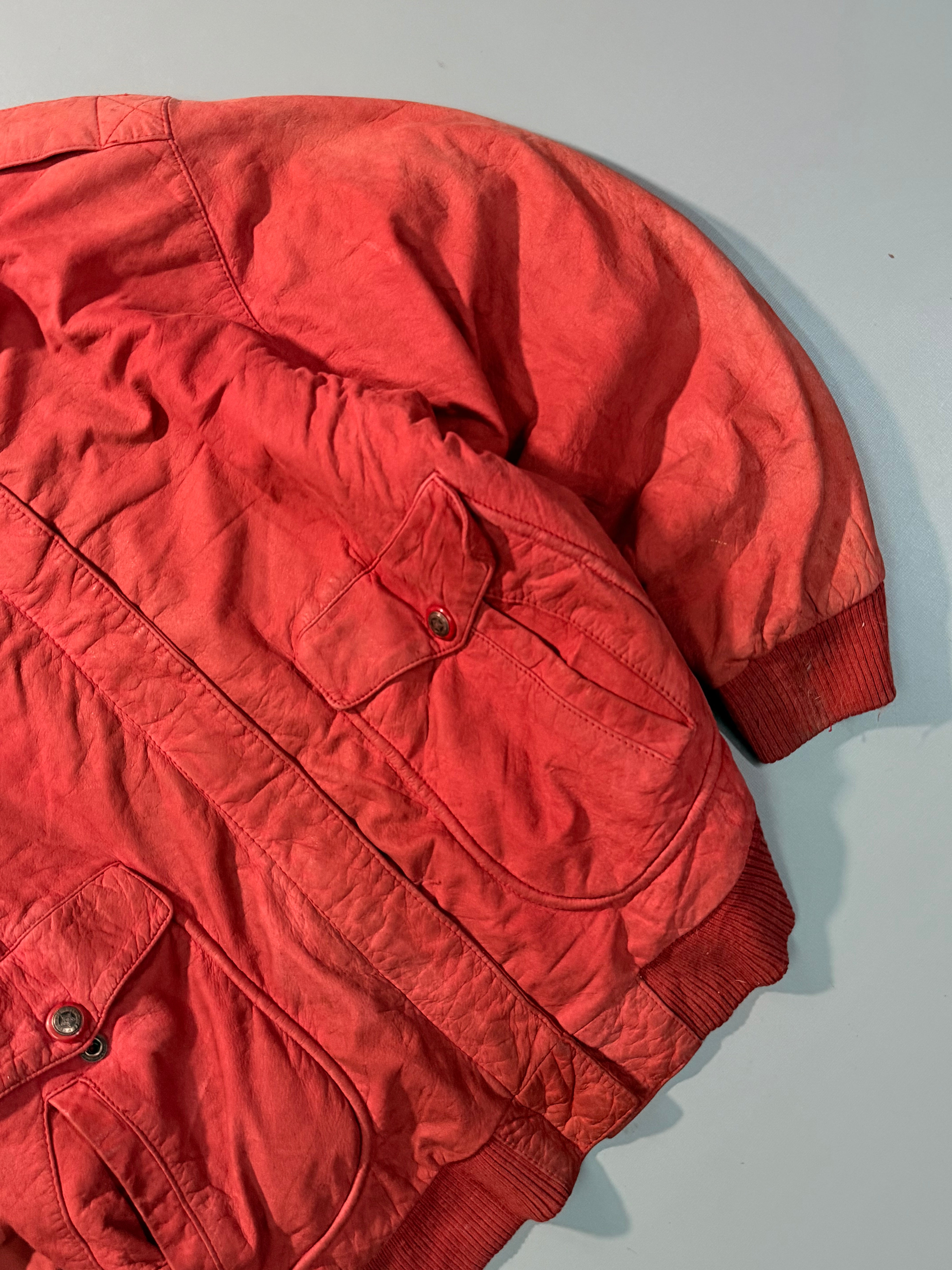 Bomber leather jacket(M/L)