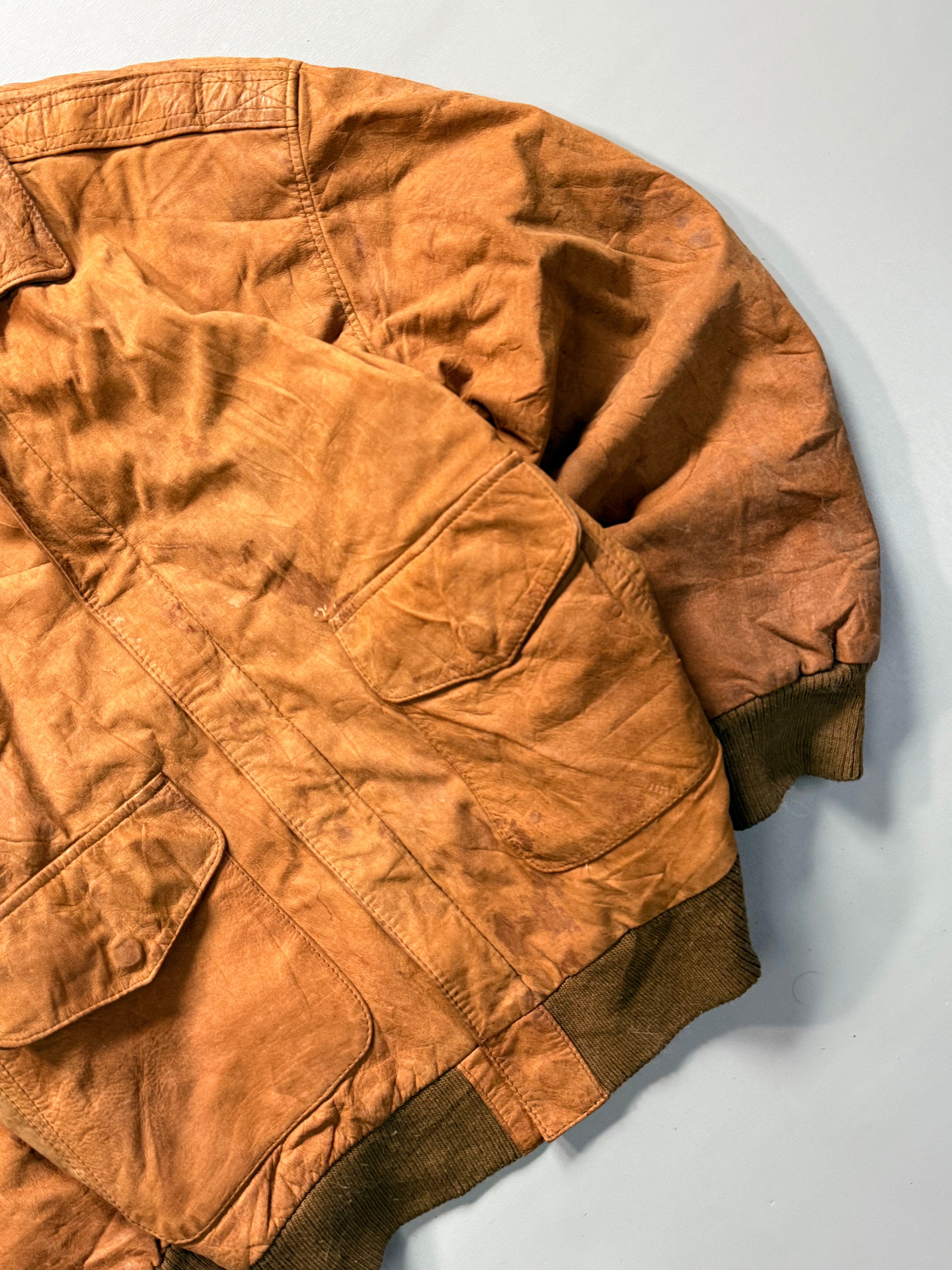 Bomber leather jacket(S/M)