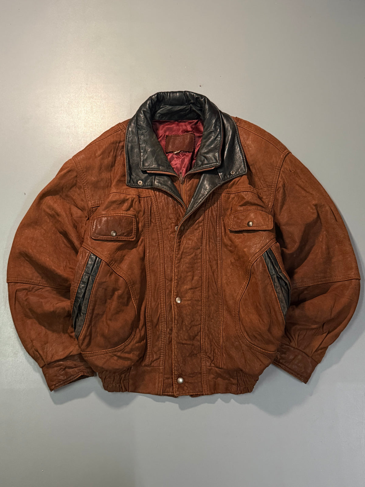 Bomber leather jacket(XL/2XL)
