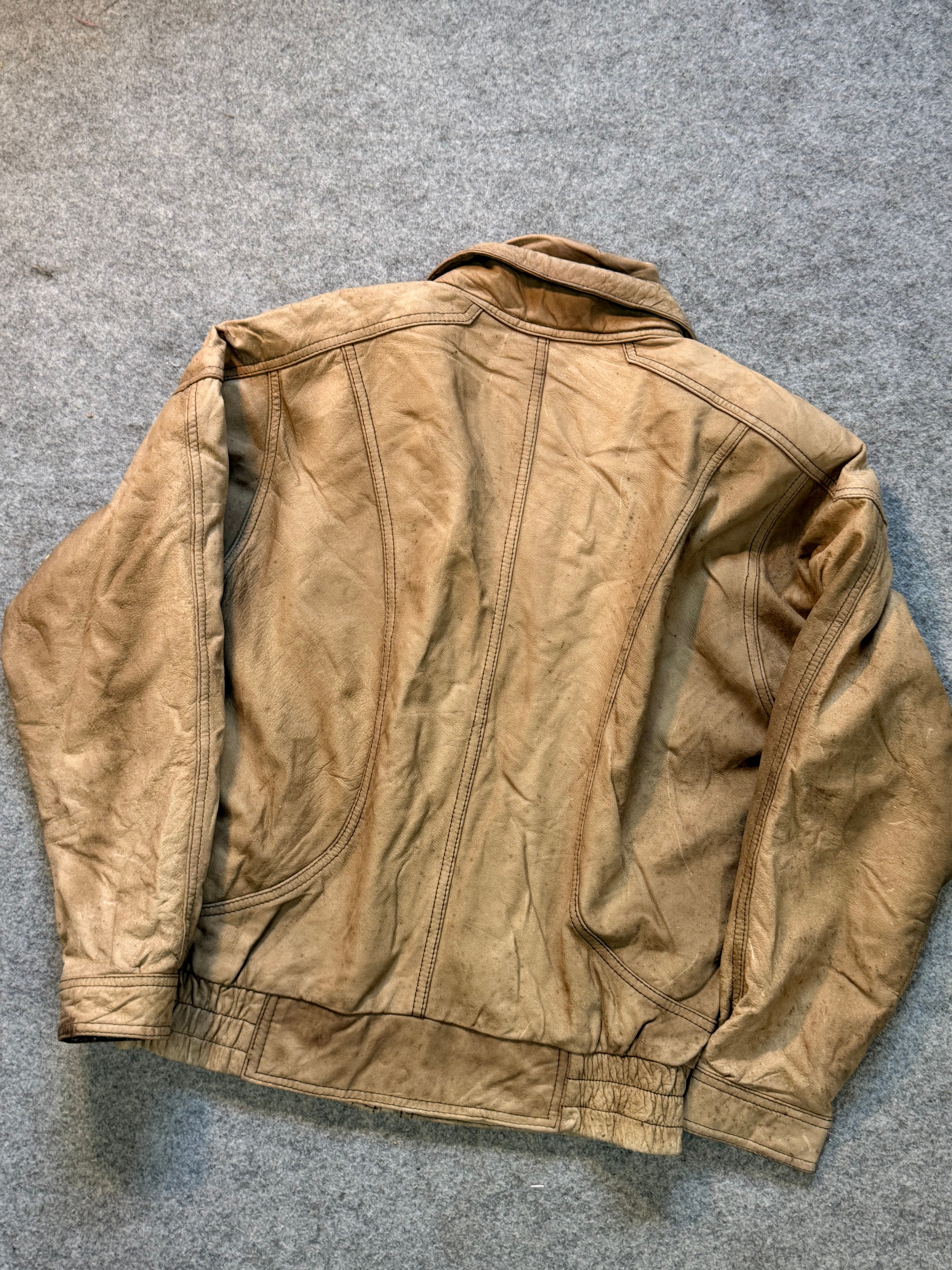 Bomber leather jacket(S/M)