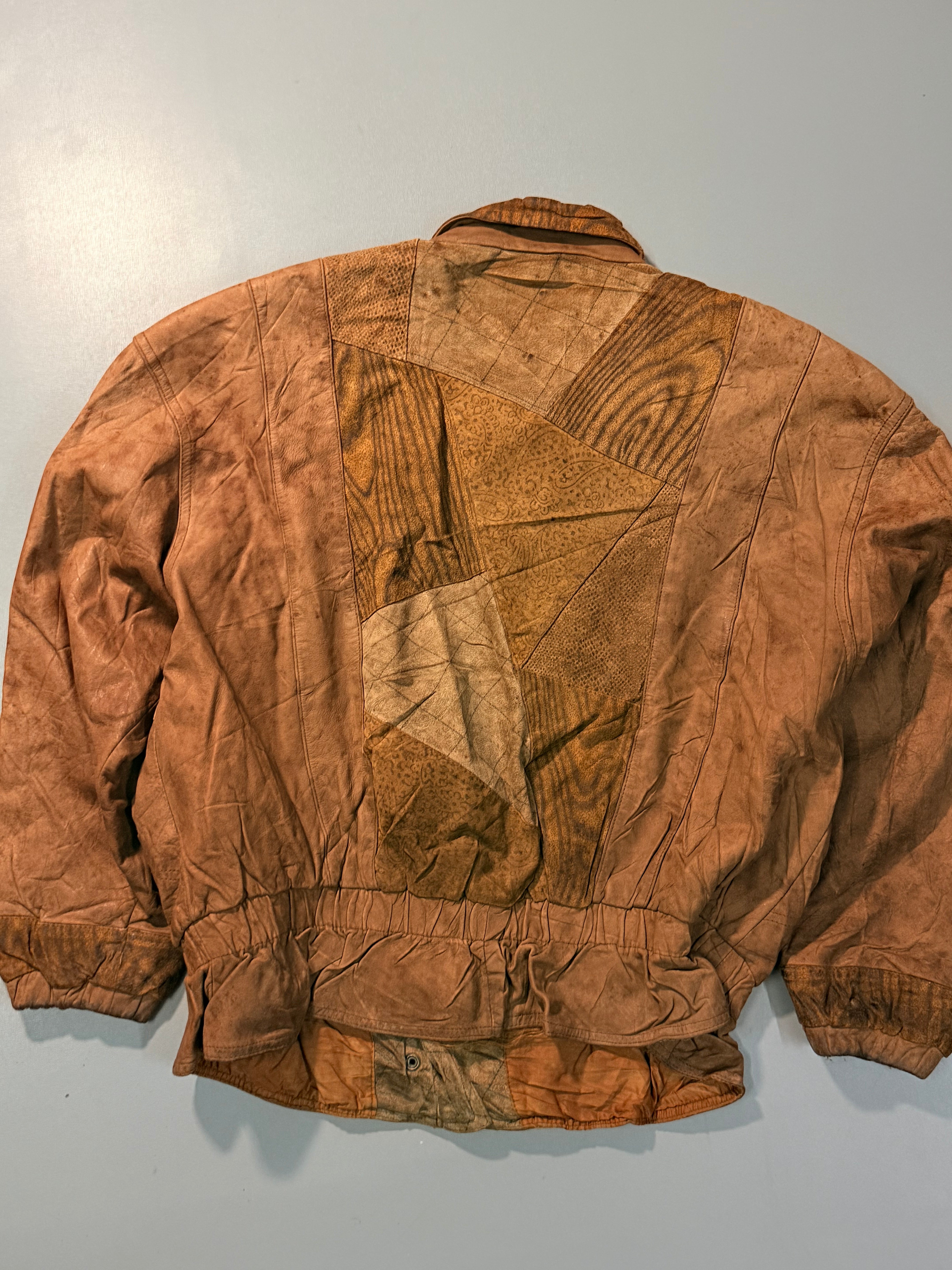 Bomber leather jacket(S/M)