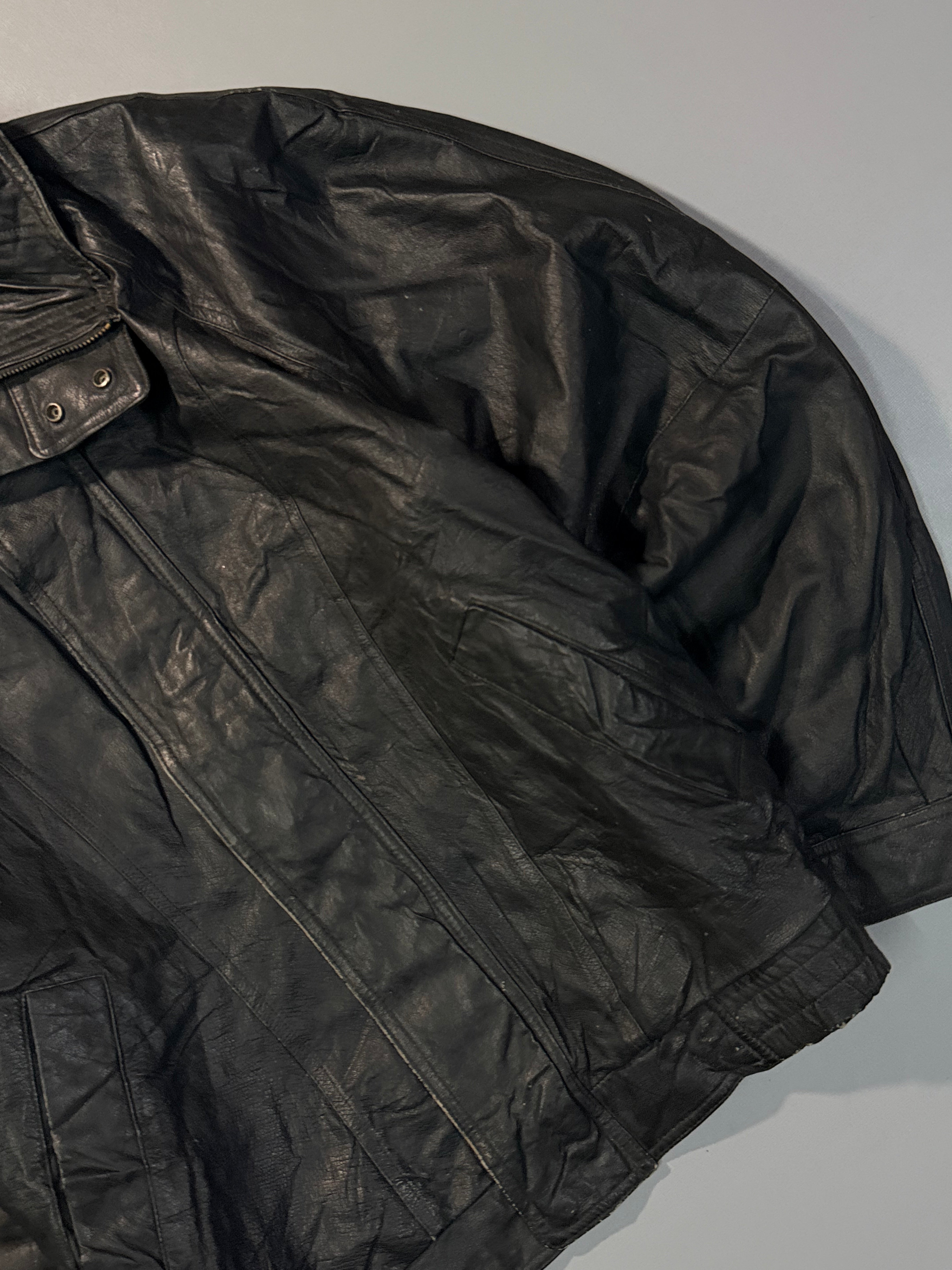 Bomber leather jacket(M/L)