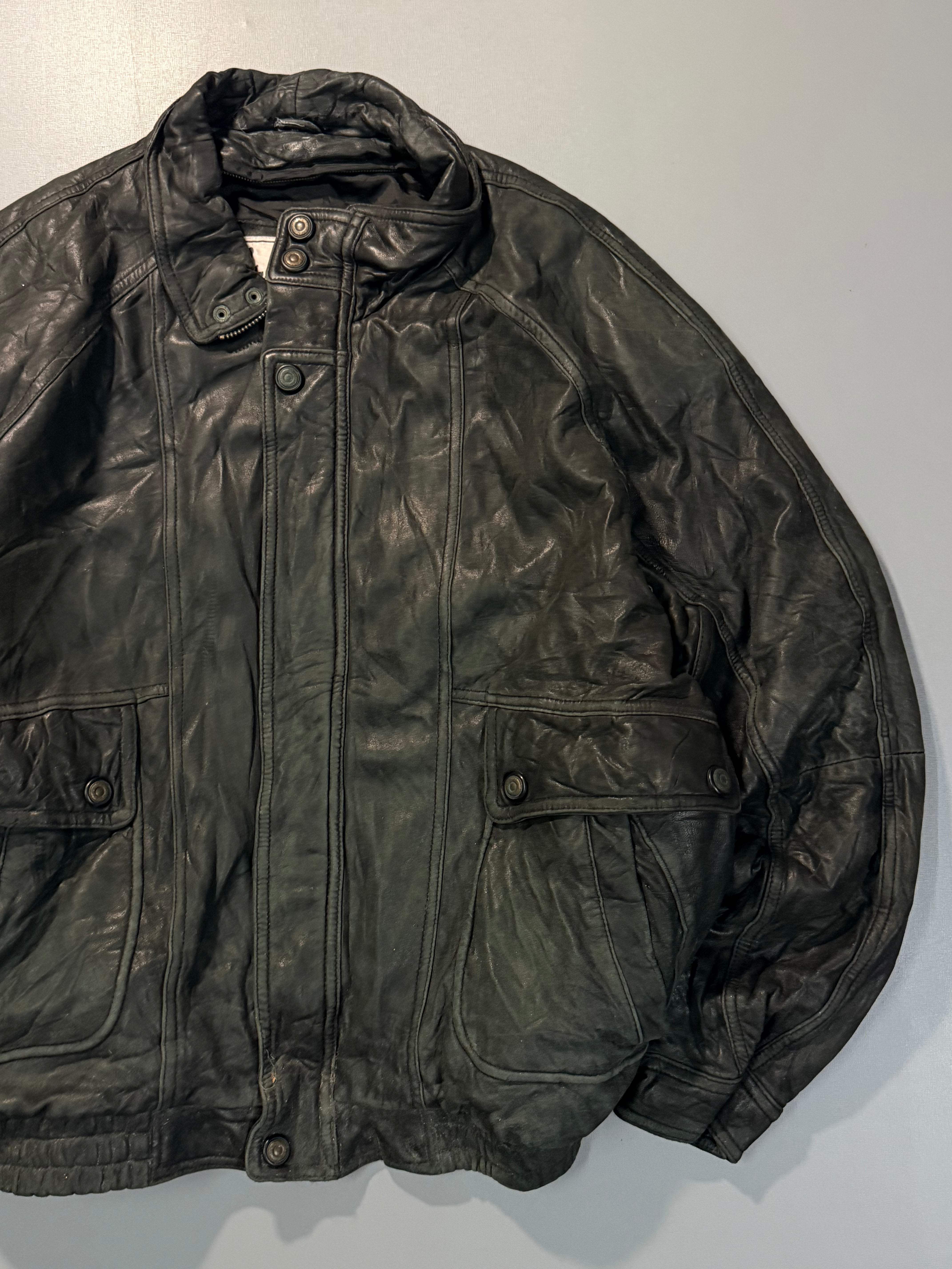 Bomber leather jacket(L/XL)