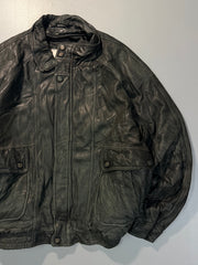 Bomber leather jacket(L/XL)