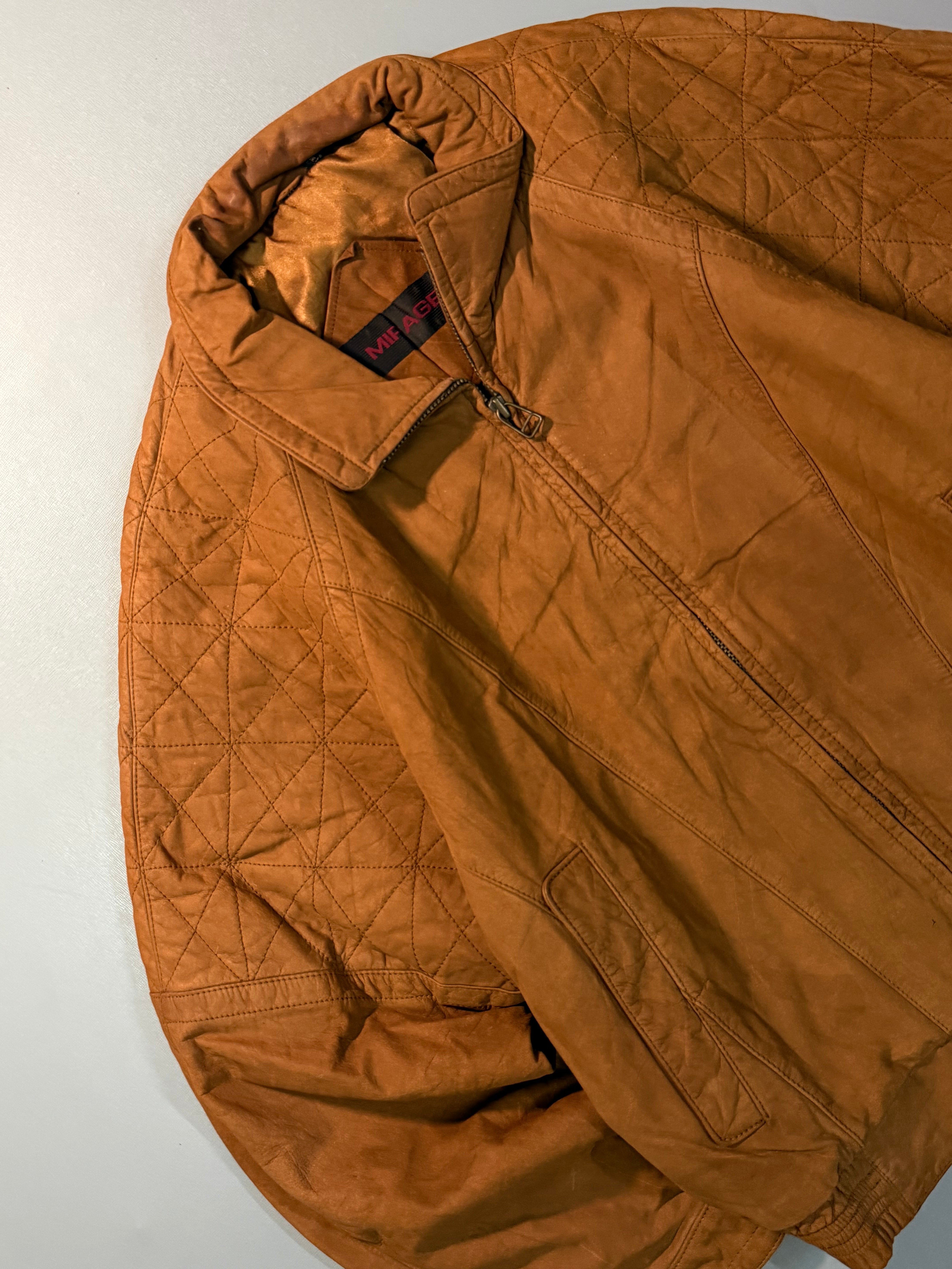 Bomber leather jacket(M/L)
