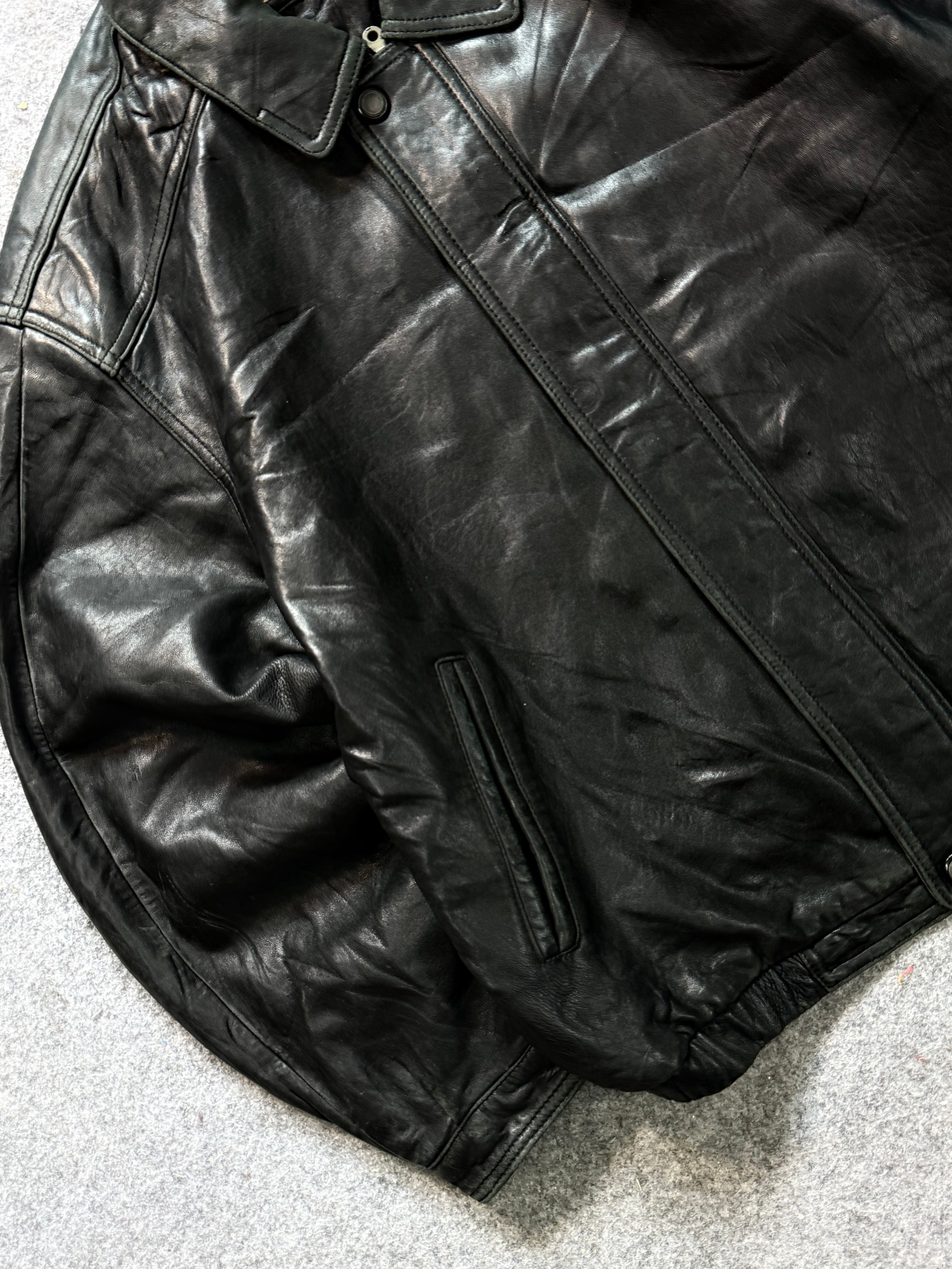 Bomber leather jacket(L/XL)