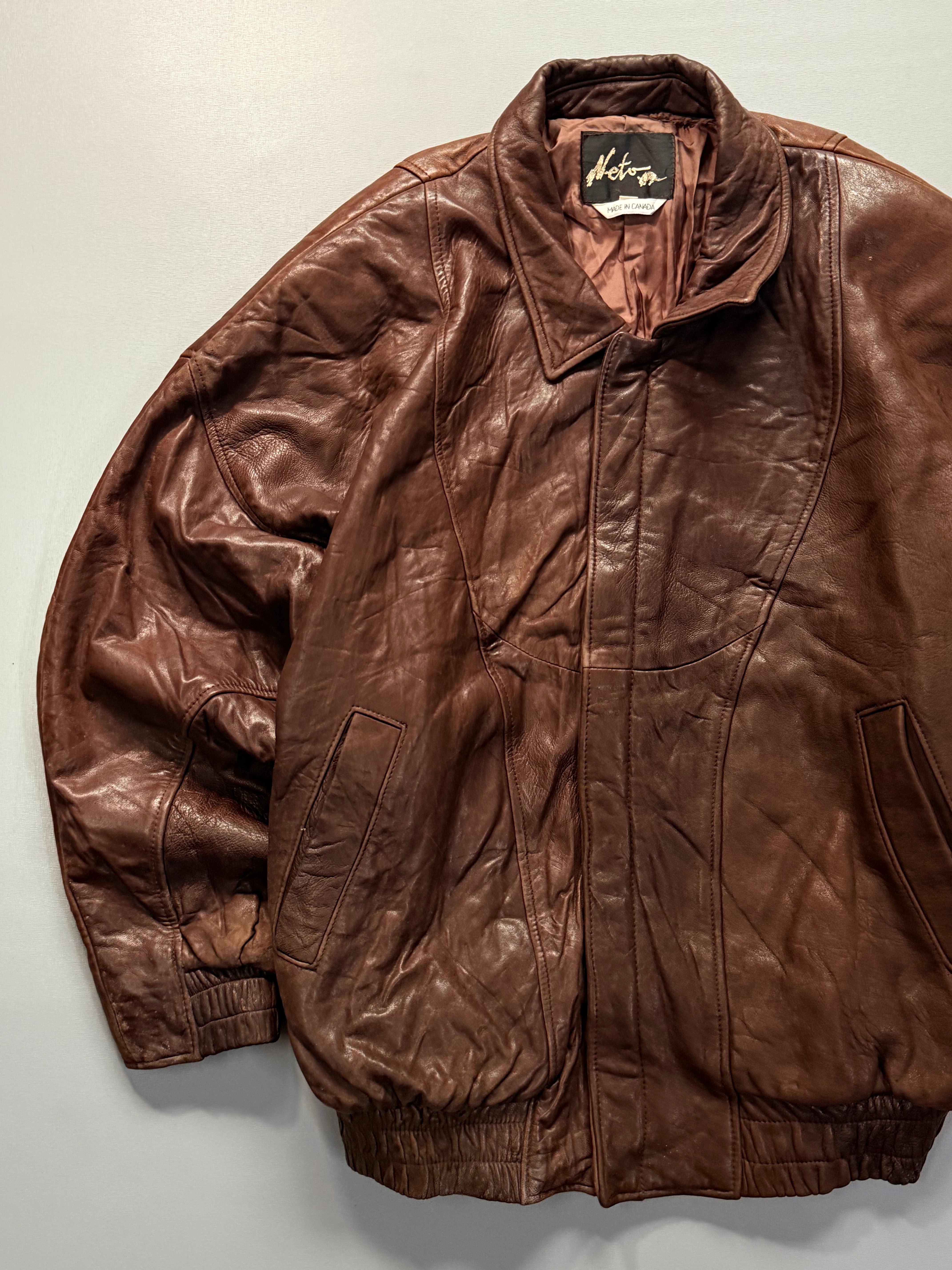 Bomber leather jacket(XL/2XL)