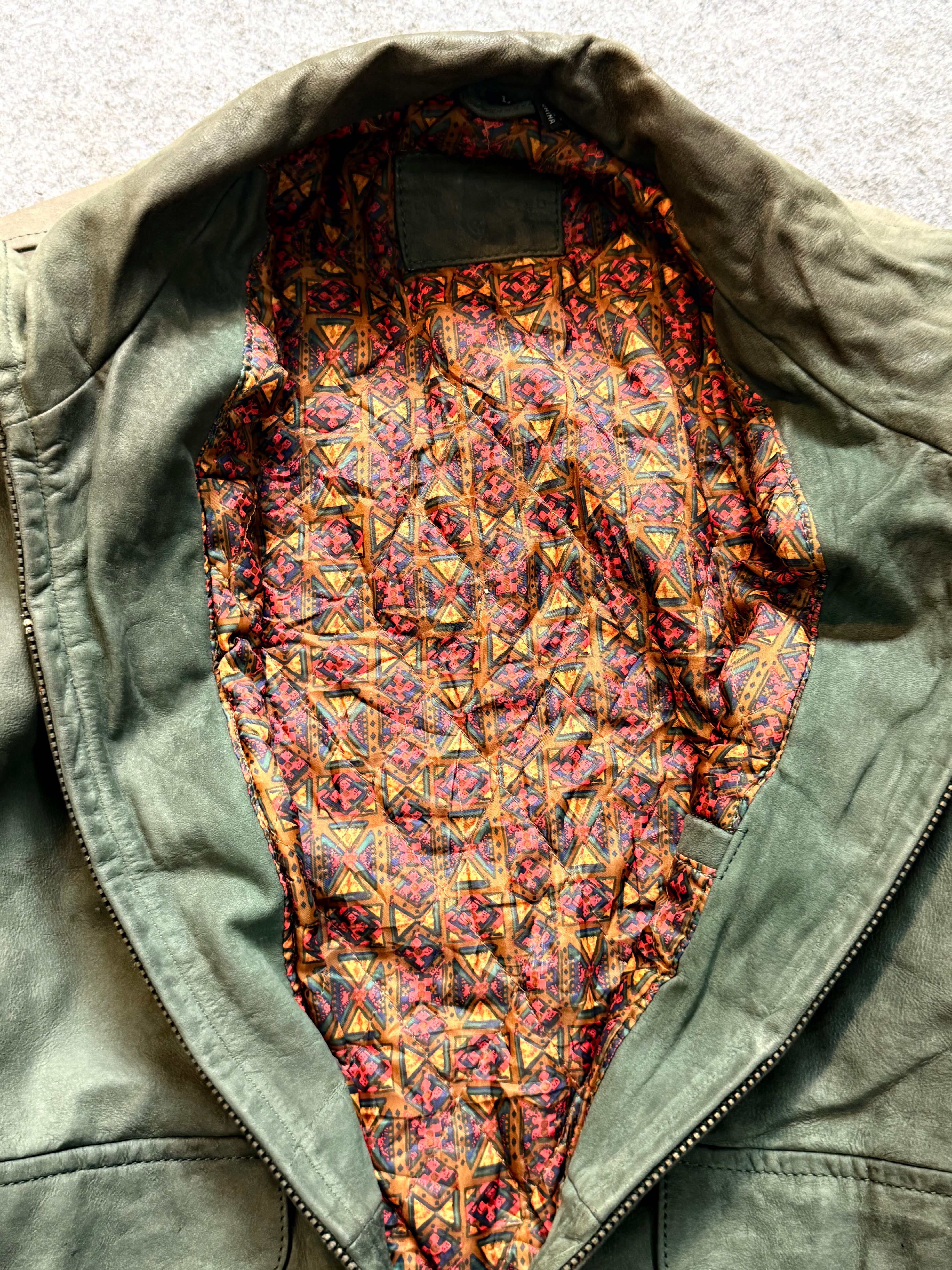 Bomber leather jacket(M/L/XL)