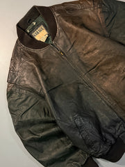 Bomber leather jacket(M/L)
