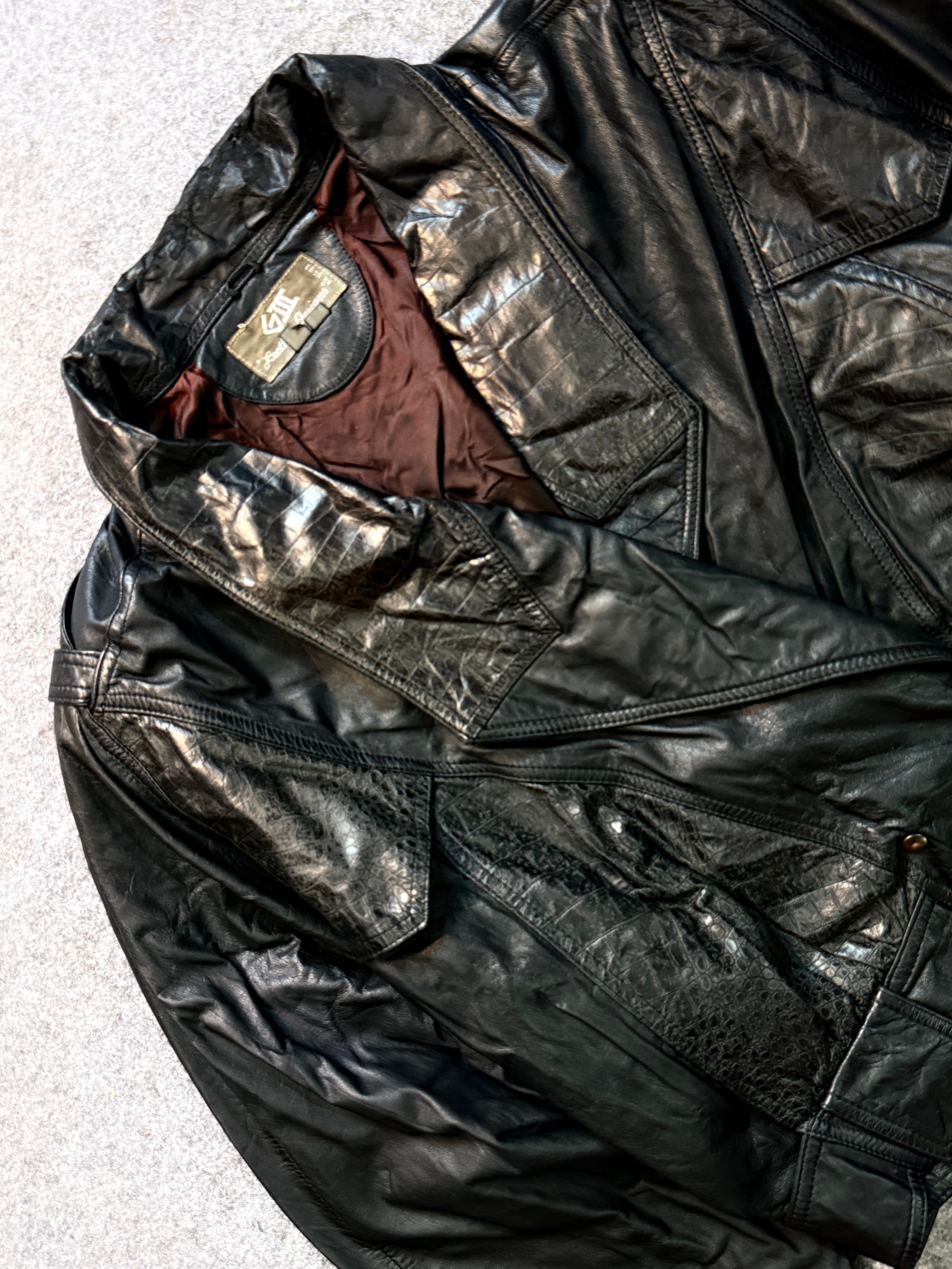 Bomber leather jacket(xs/S)