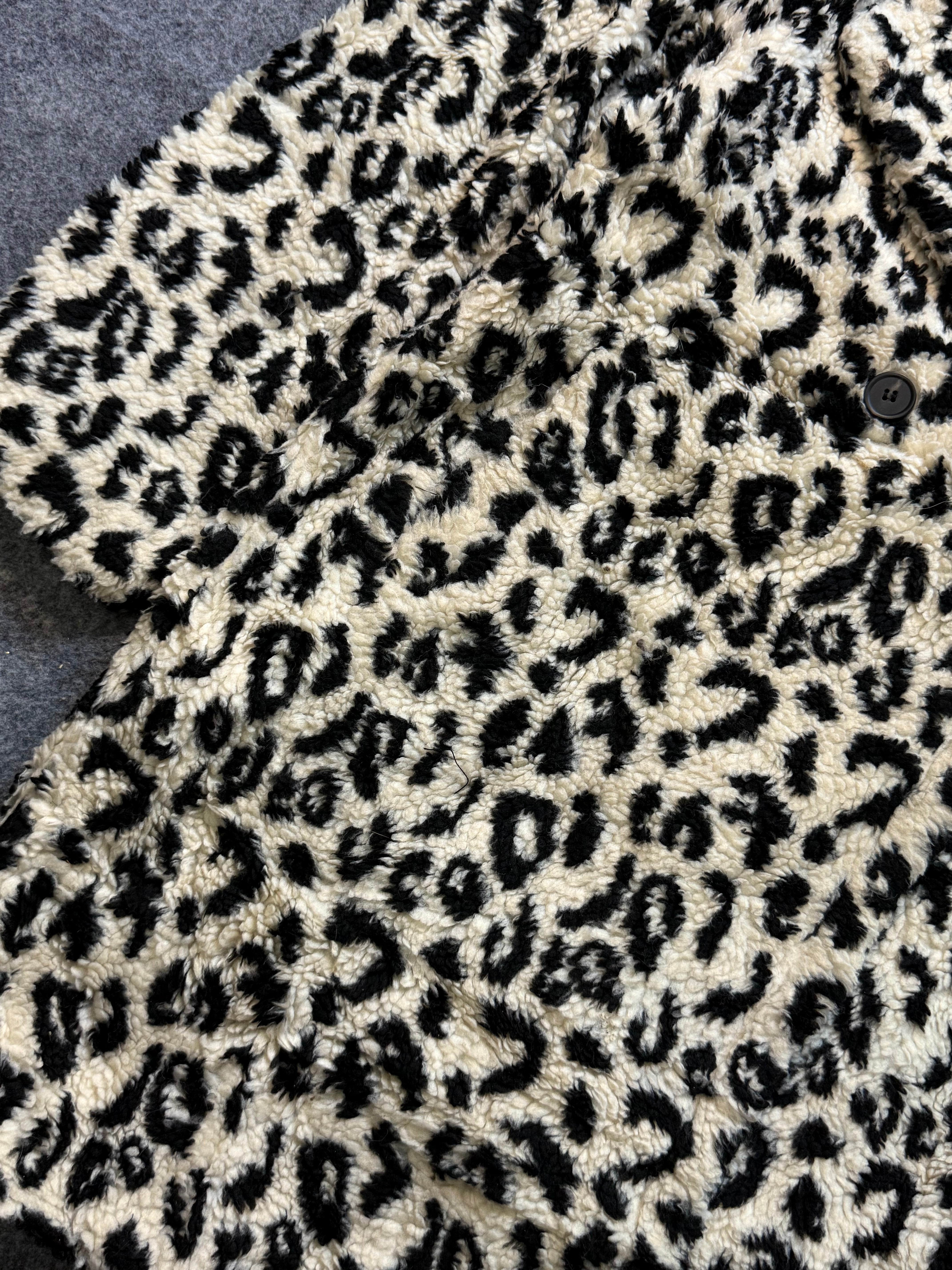 Animal print fur coat(M/L/Xl)