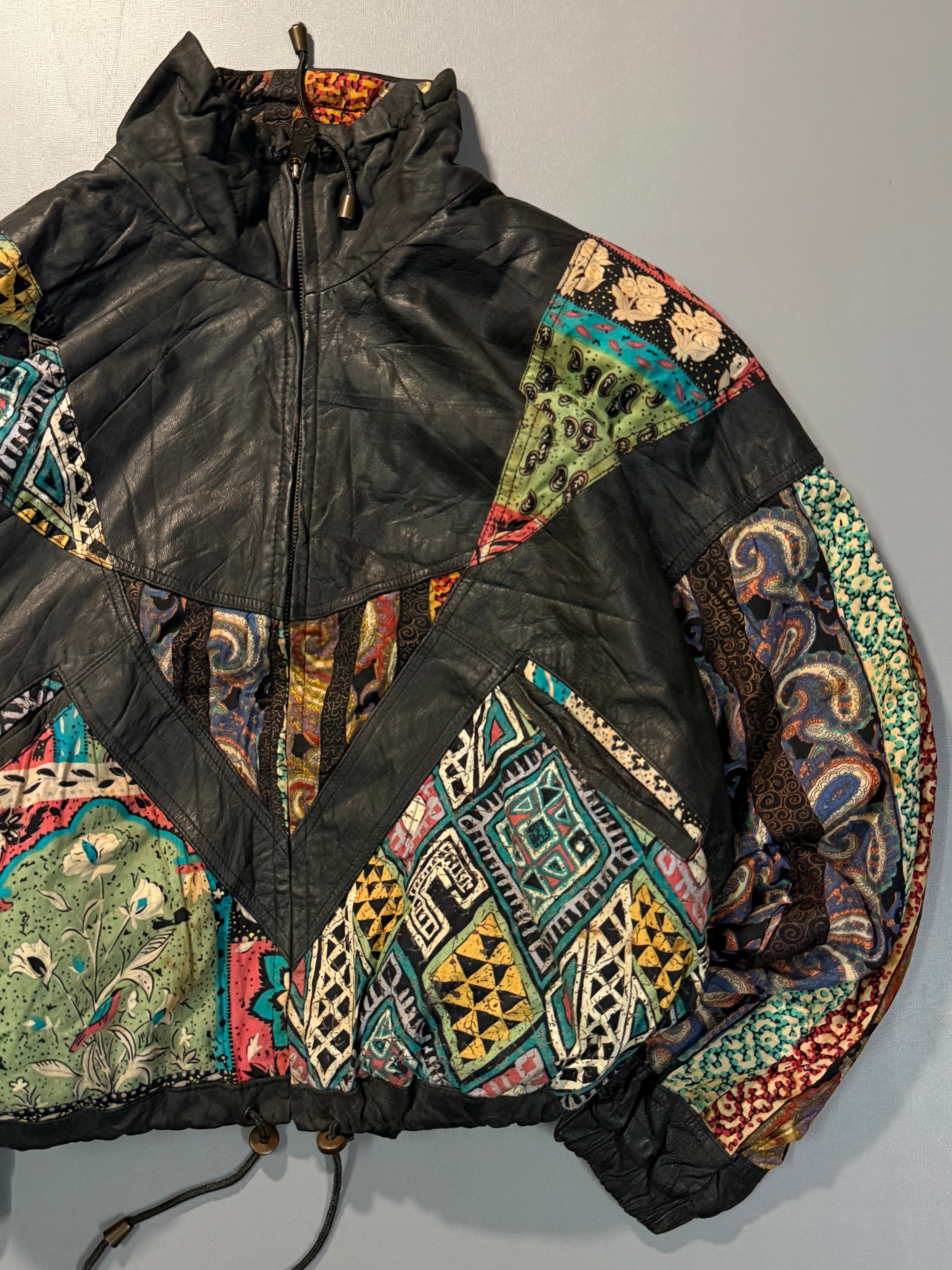 Bomber leather jacket(XS/S/M)