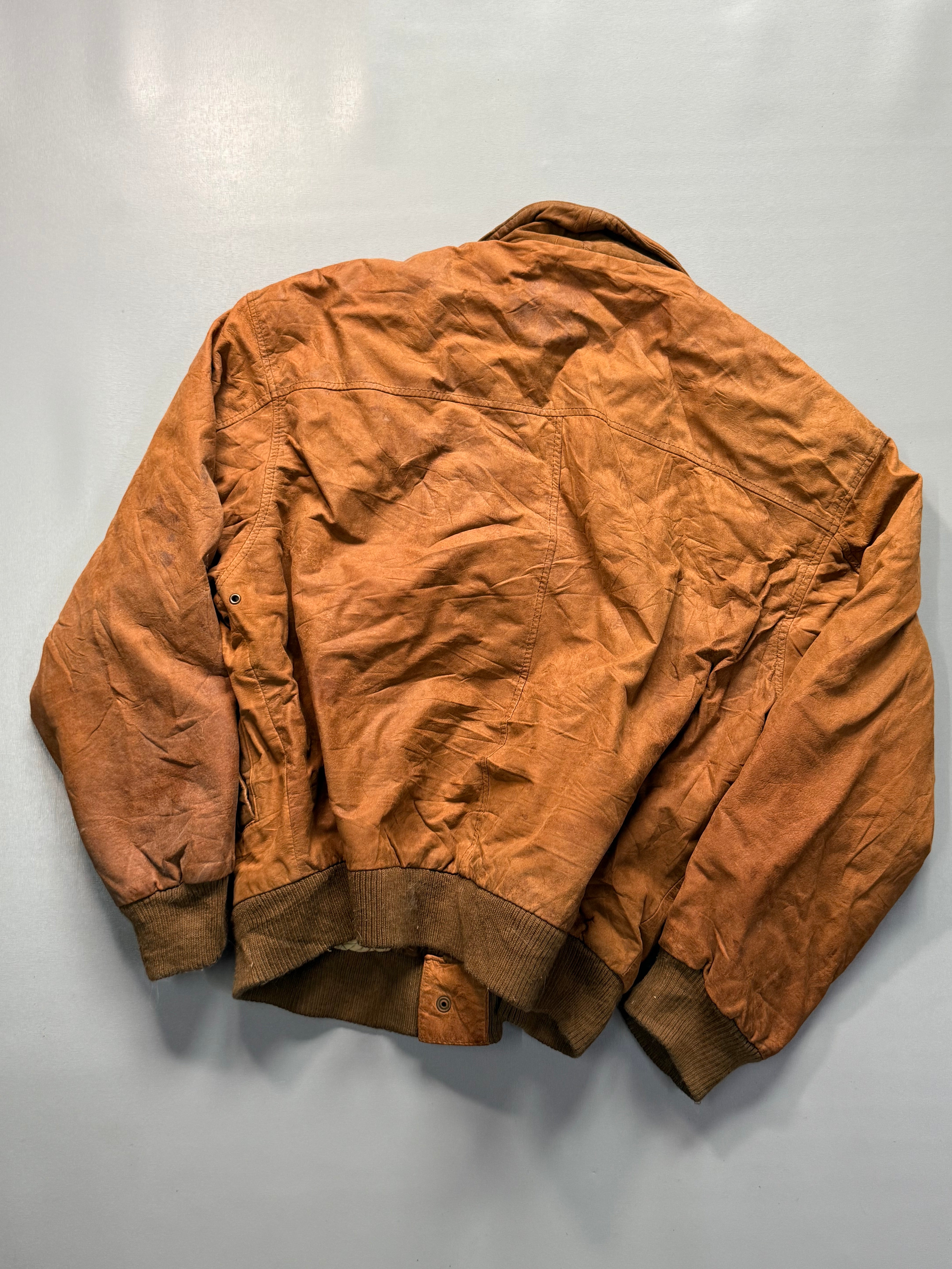Bomber leather jacket(S/M)