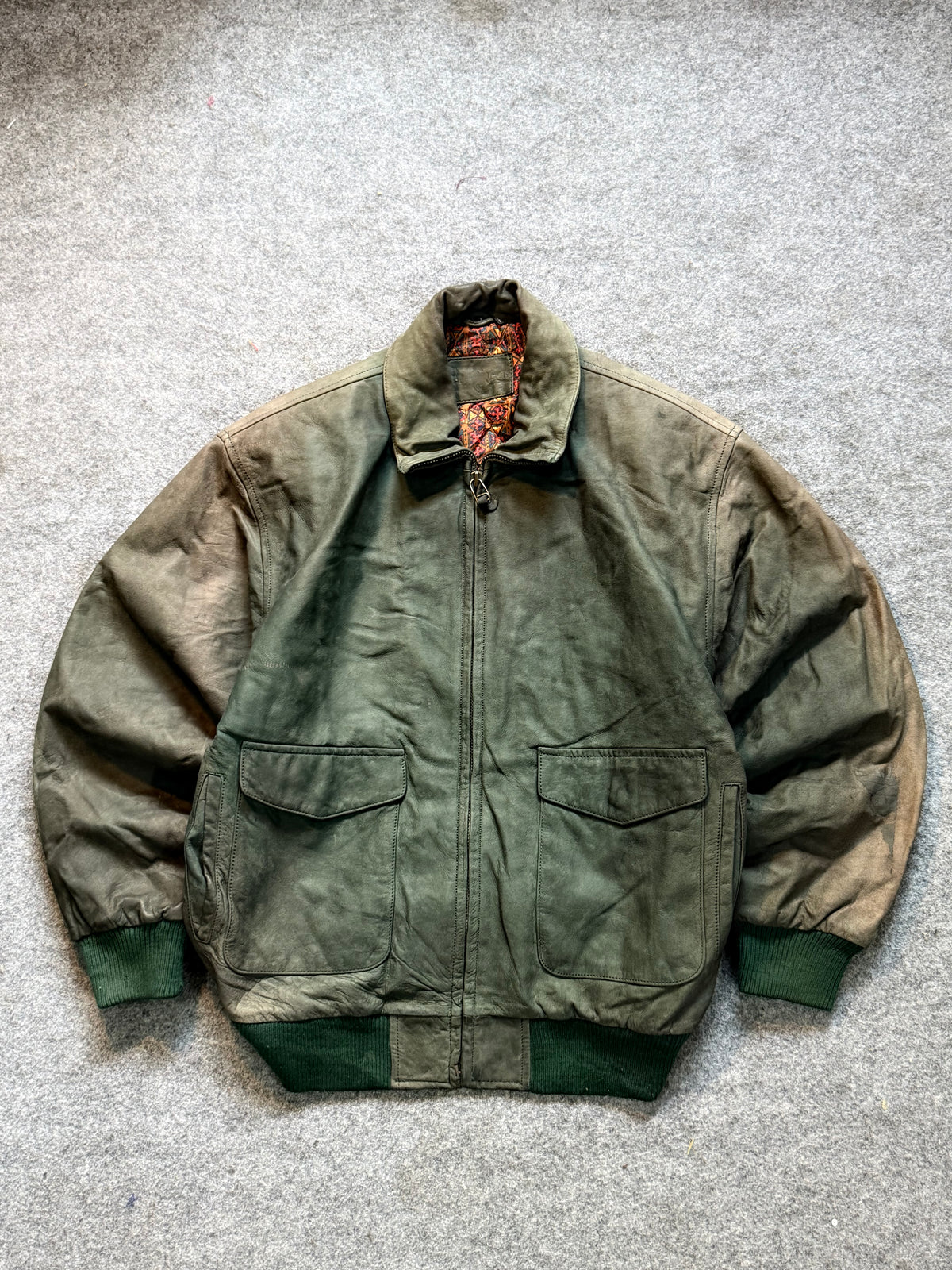 Bomber leather jacket(M/L/XL)