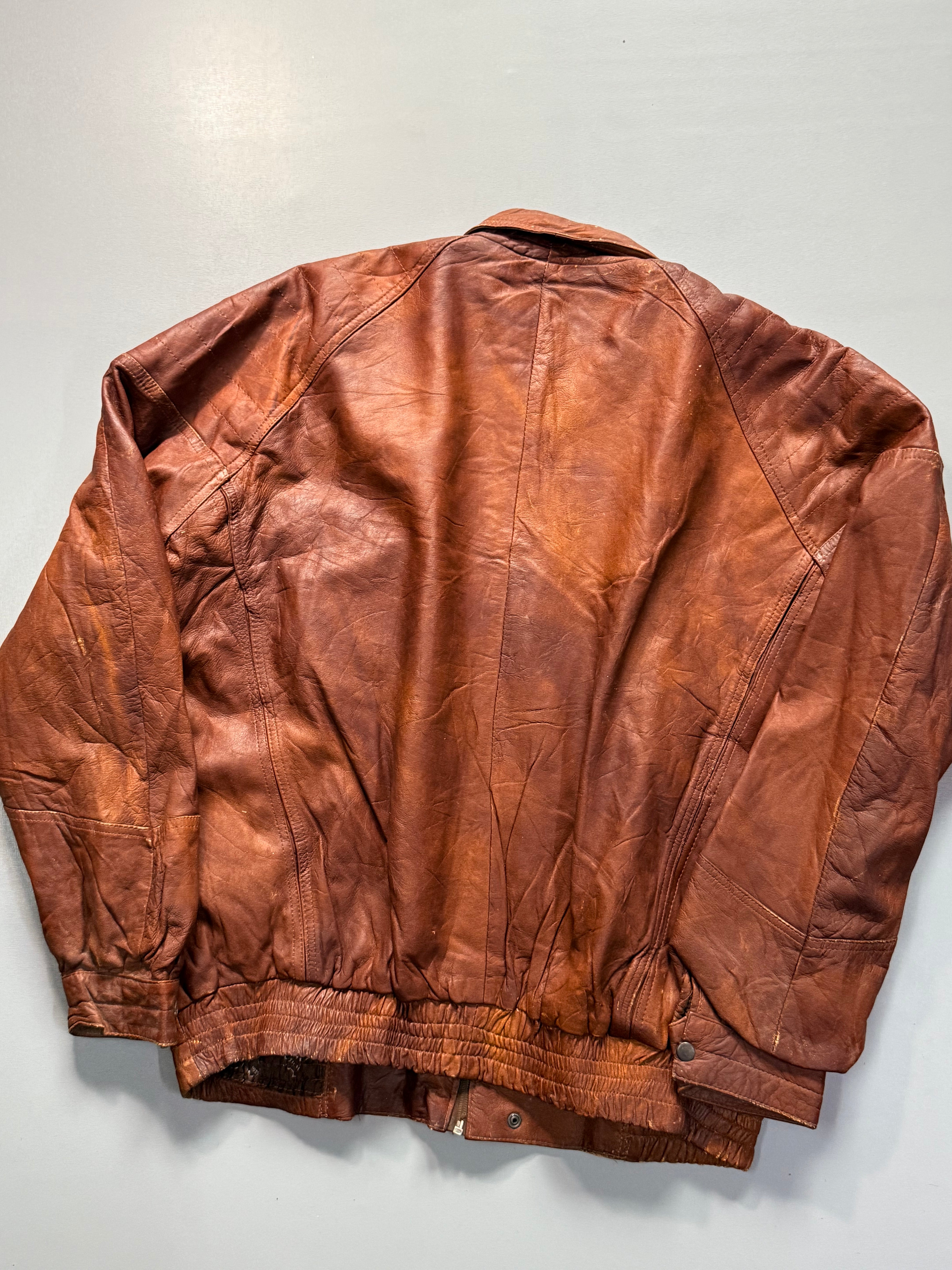 Bomber leather jacket(XL/2XL)
