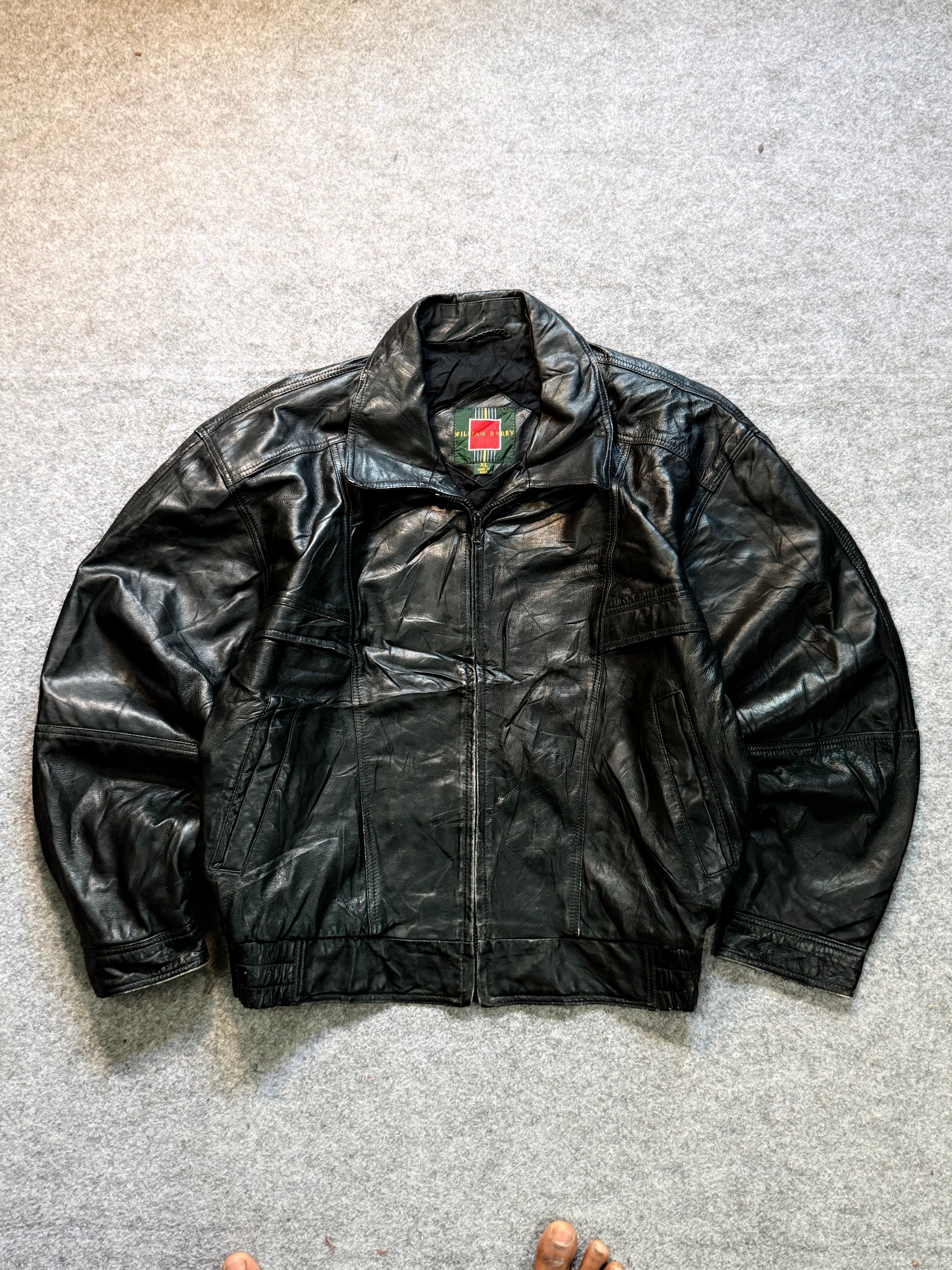 Bomber leather jacket(M/L)