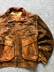 Pilot bomber leather jacket(M/L/XL)