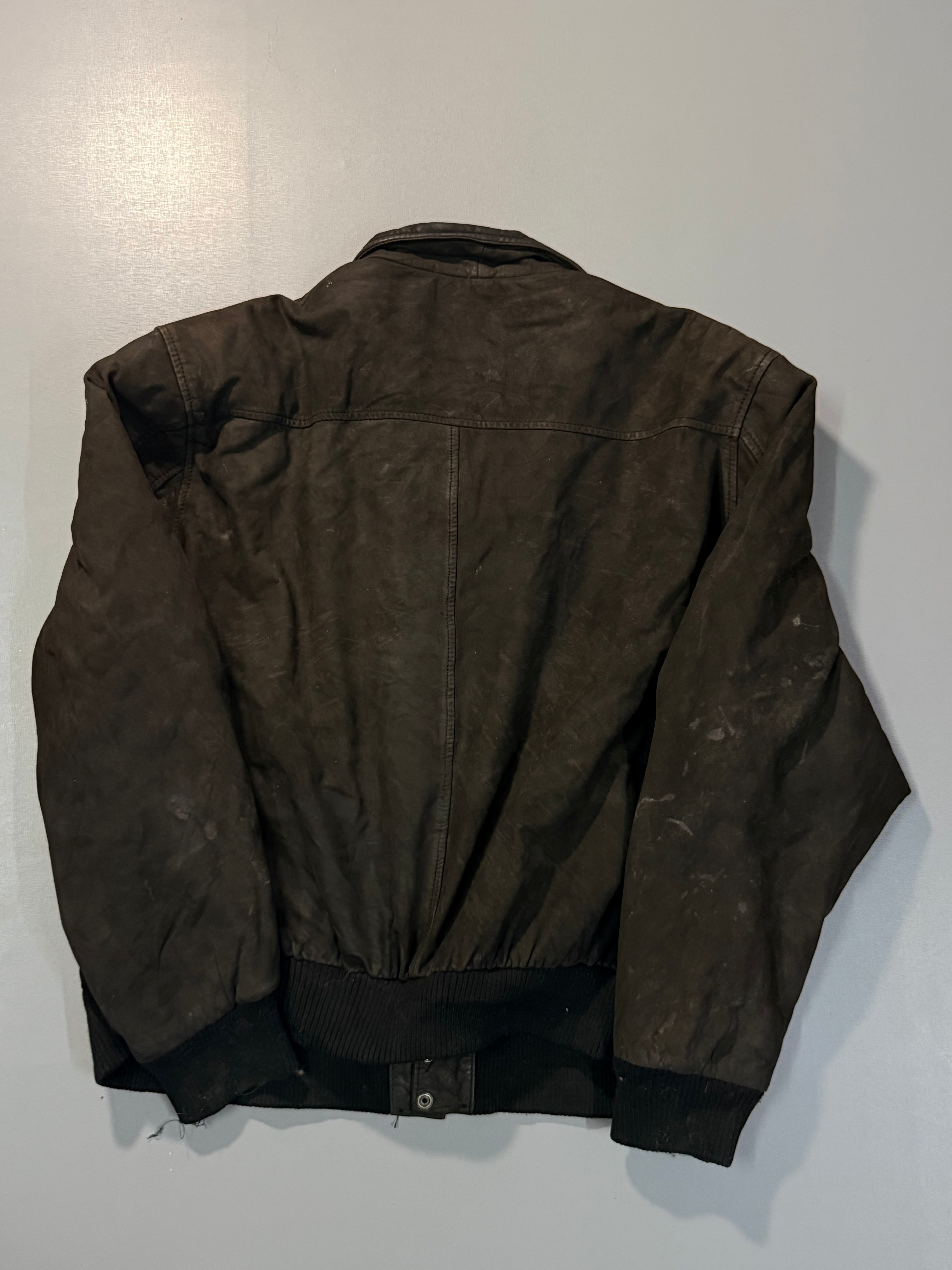 Bomber leather jacket(M/L)