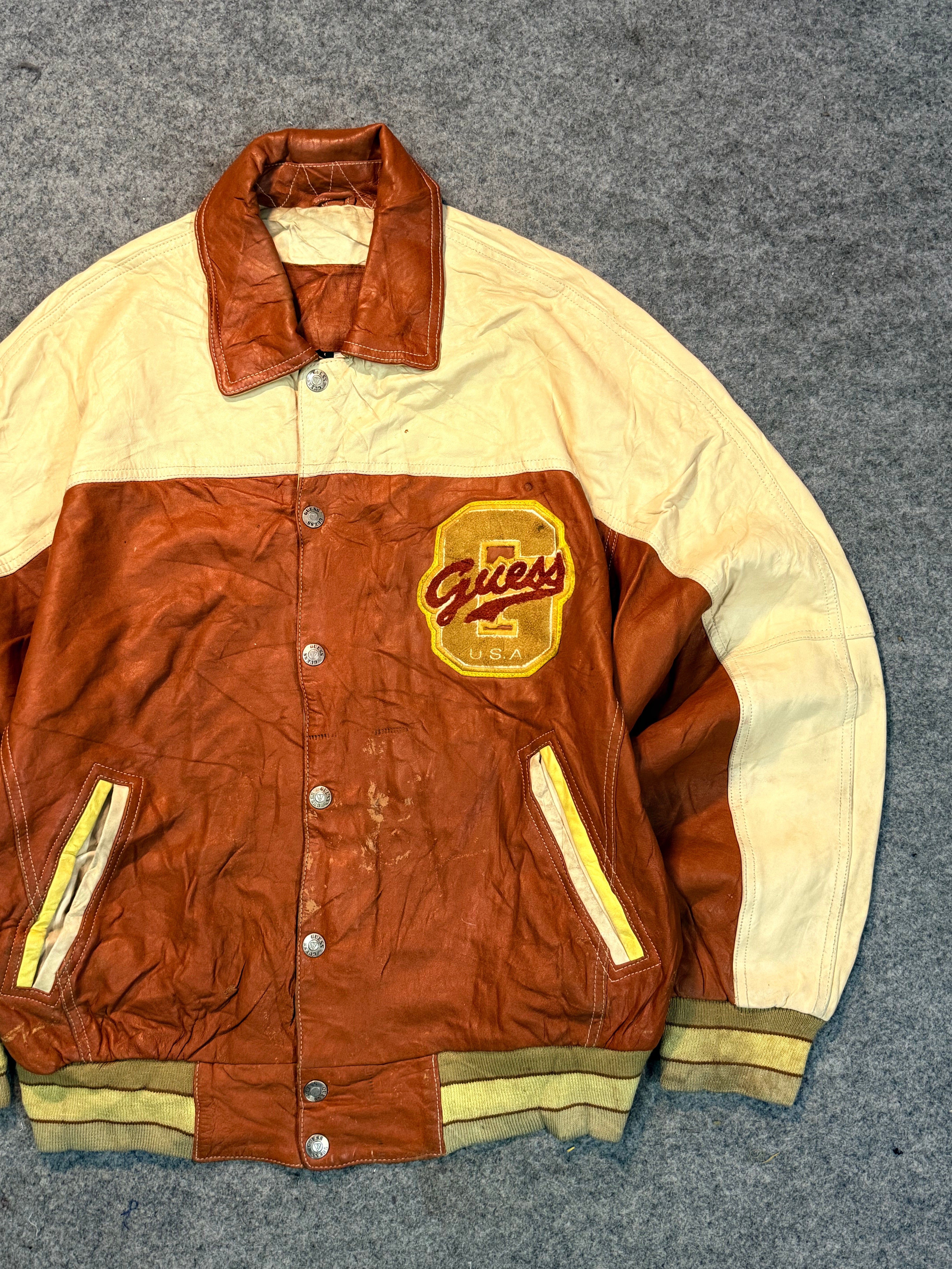 Bomber leather jacket(L/Xl)