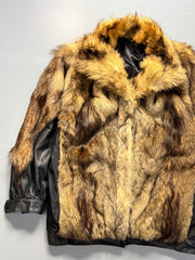 Fur-Leather coat (L/XL)