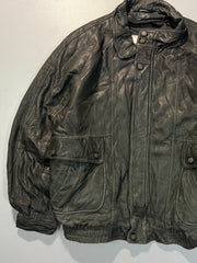 Bomber leather jacket(L/XL)