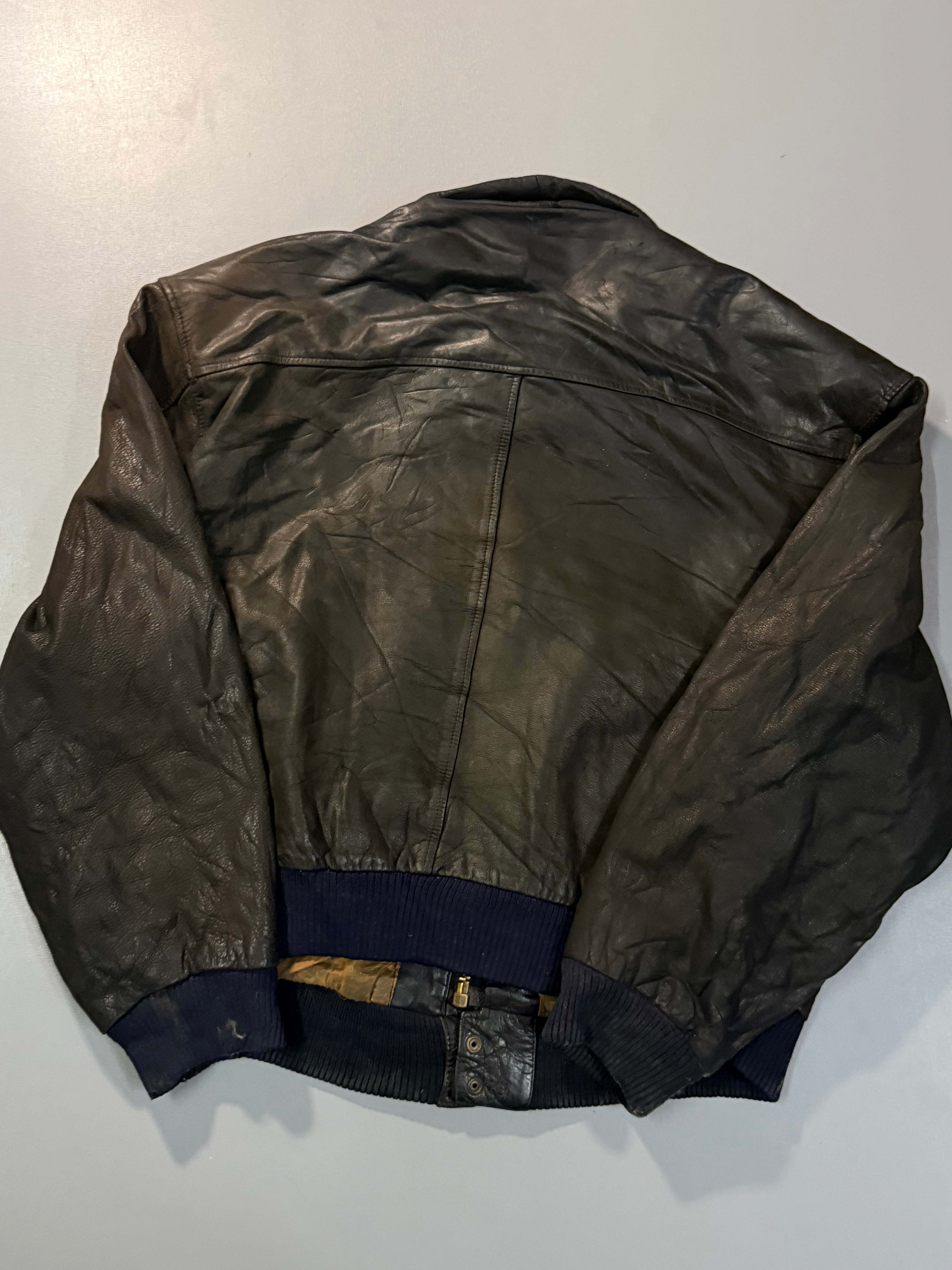 Bomber leather jacket(M/L)