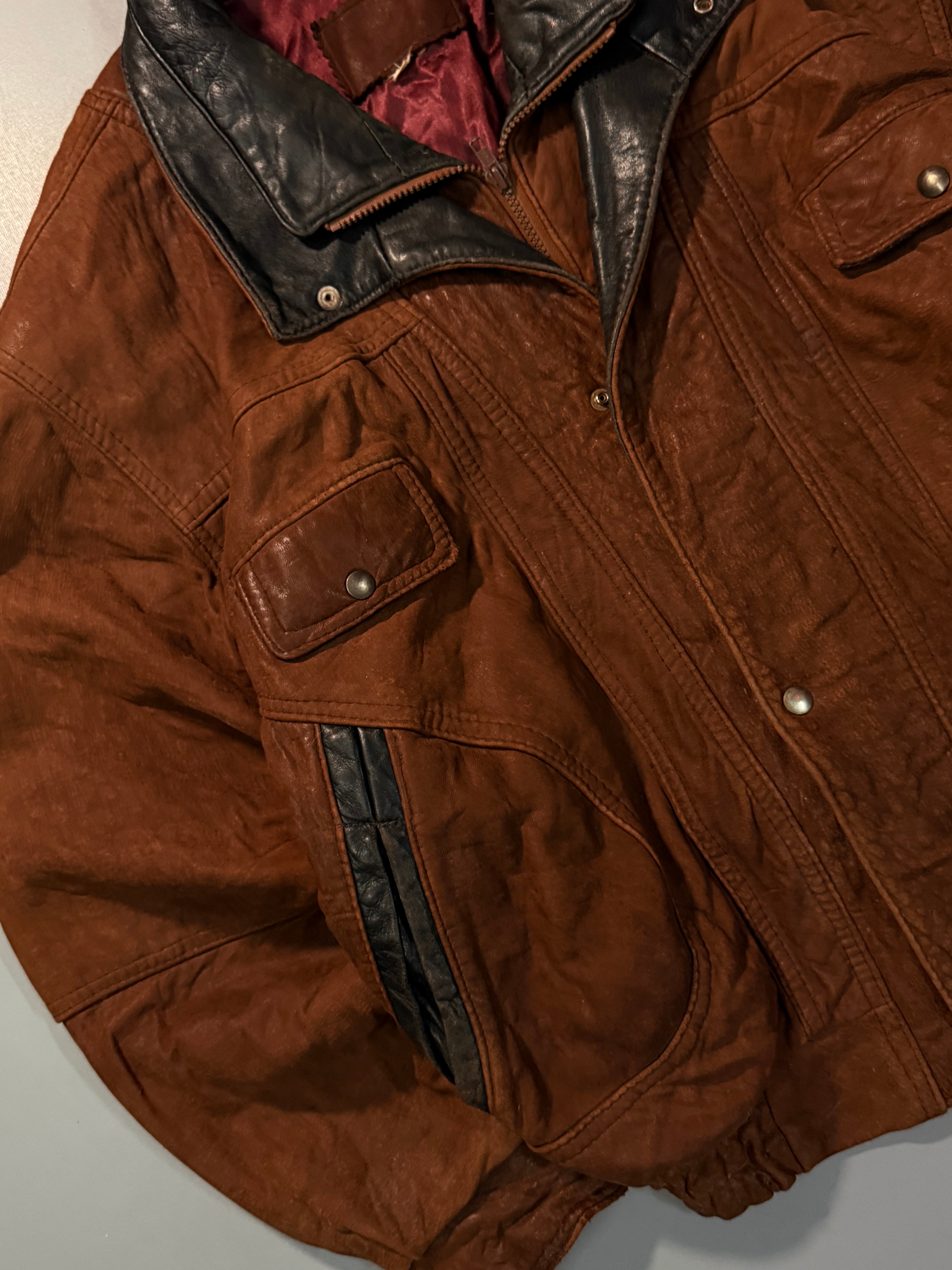 Bomber leather jacket(XL/2XL)