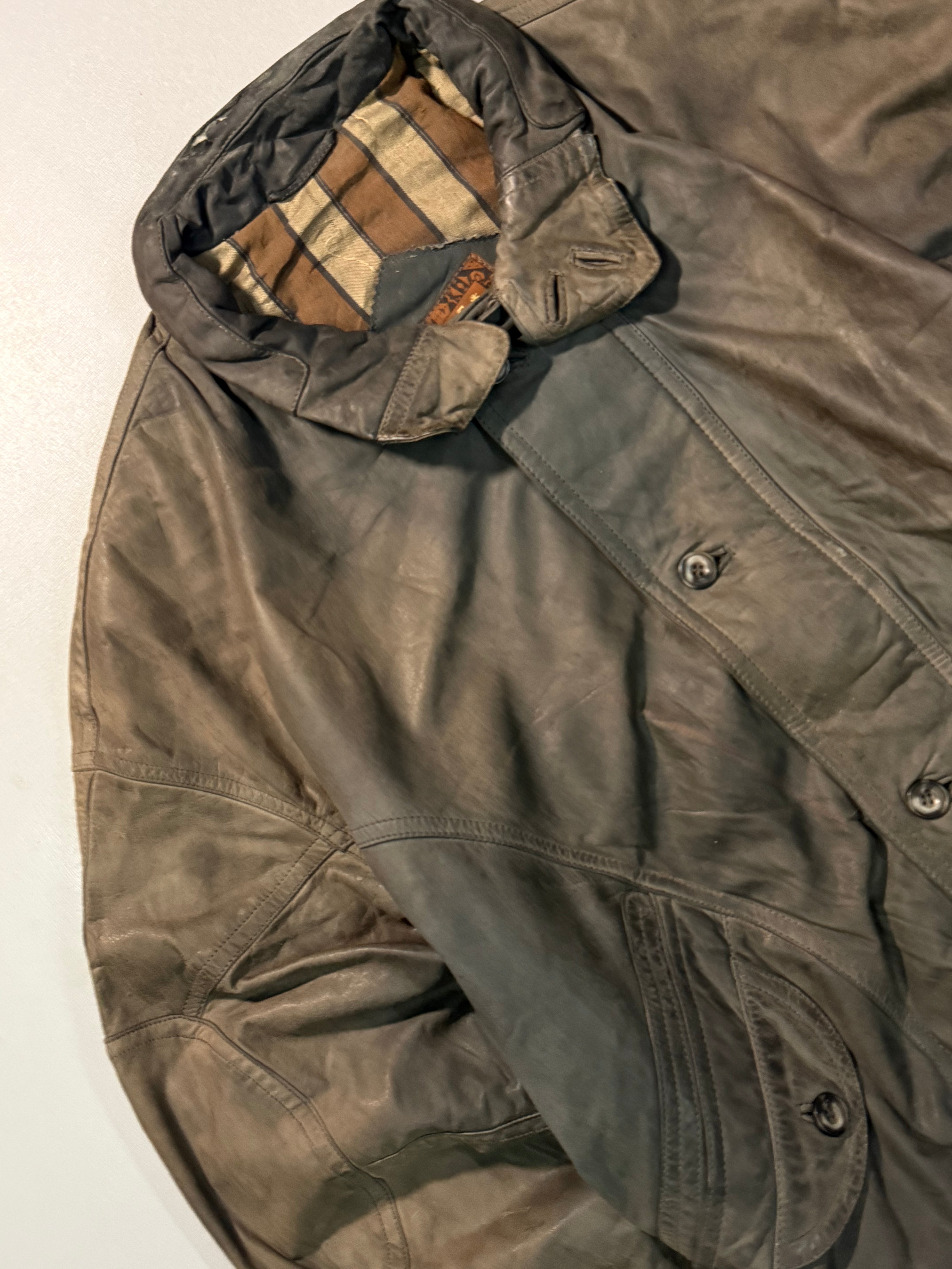 Bomber leather jacket(M/L)