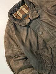 Bomber leather jacket(M/L)