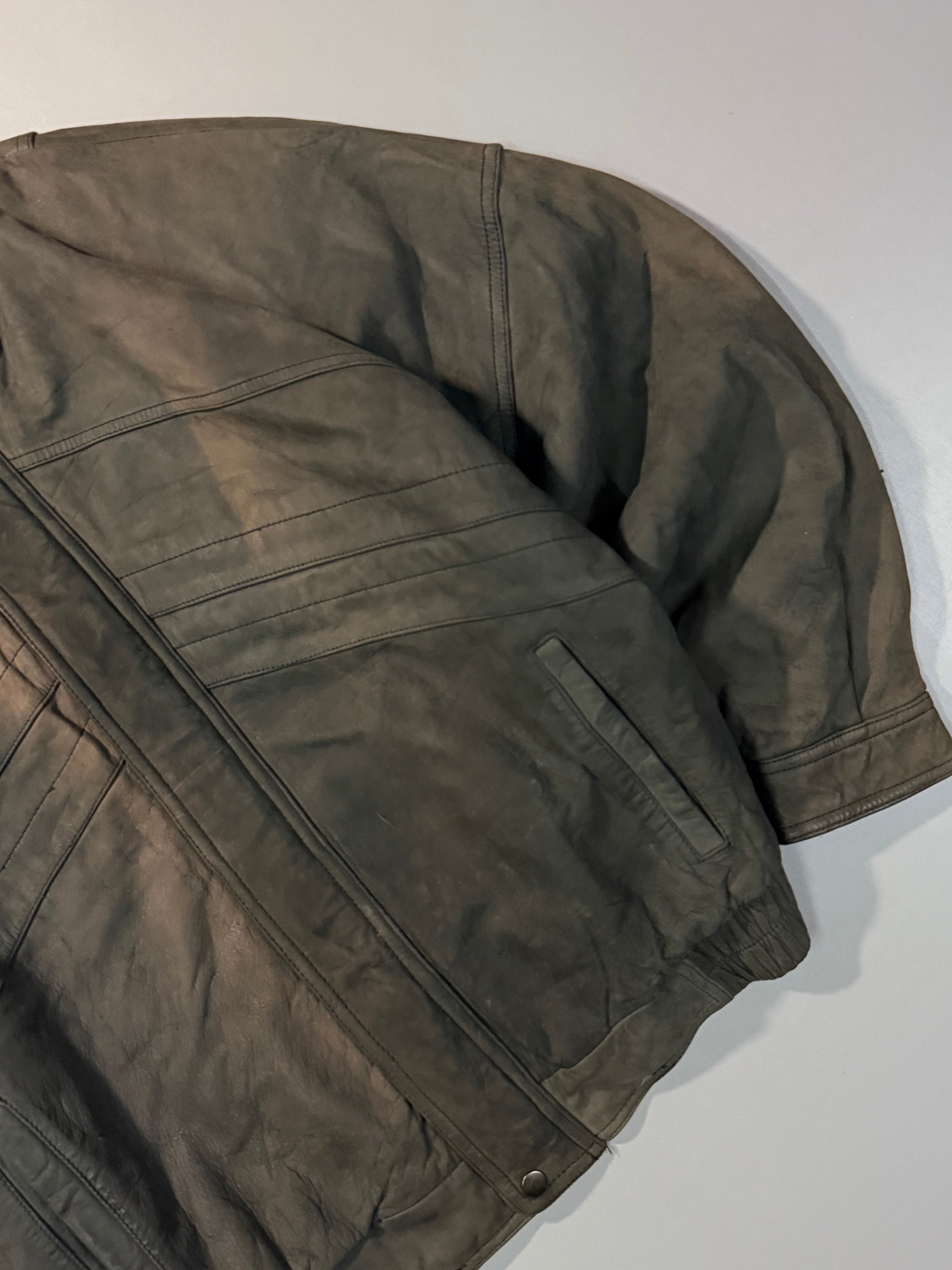 Bomber leather jacket(L/XL)