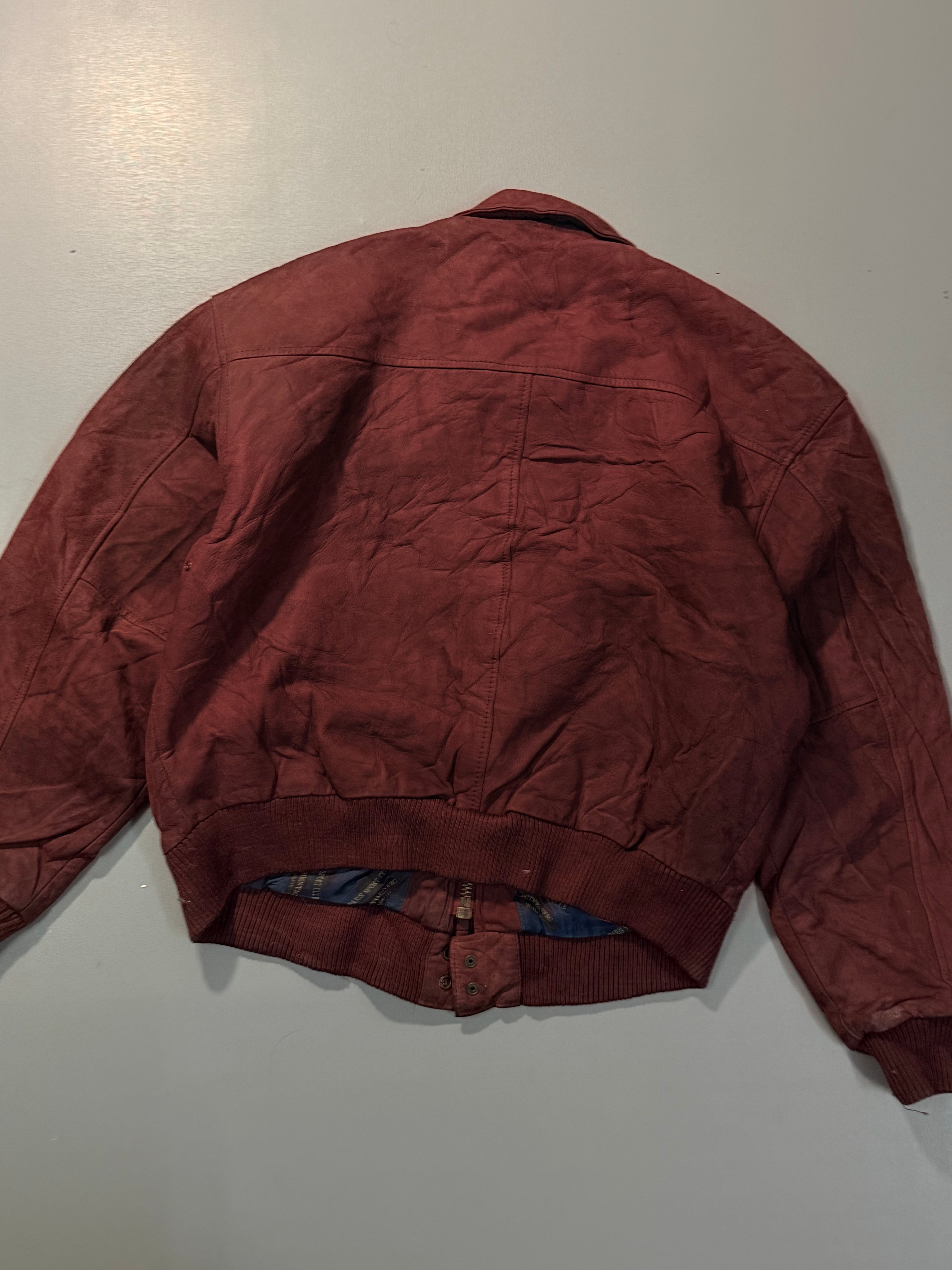 Bomber leather jacket(M/L)